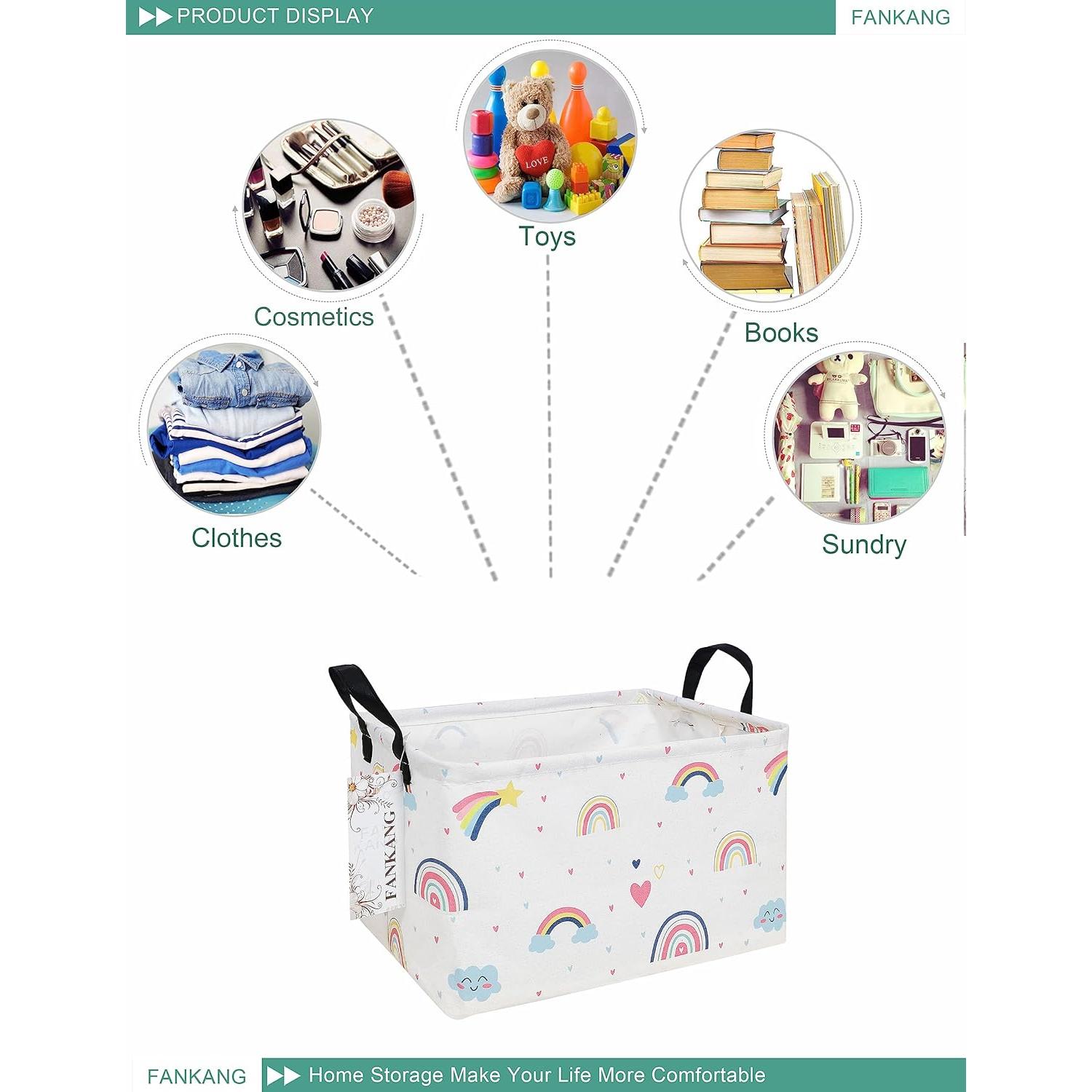 Cesta de Almacenamiento FANKANG Plegable Arcoíris 37.8x25.9x23cm