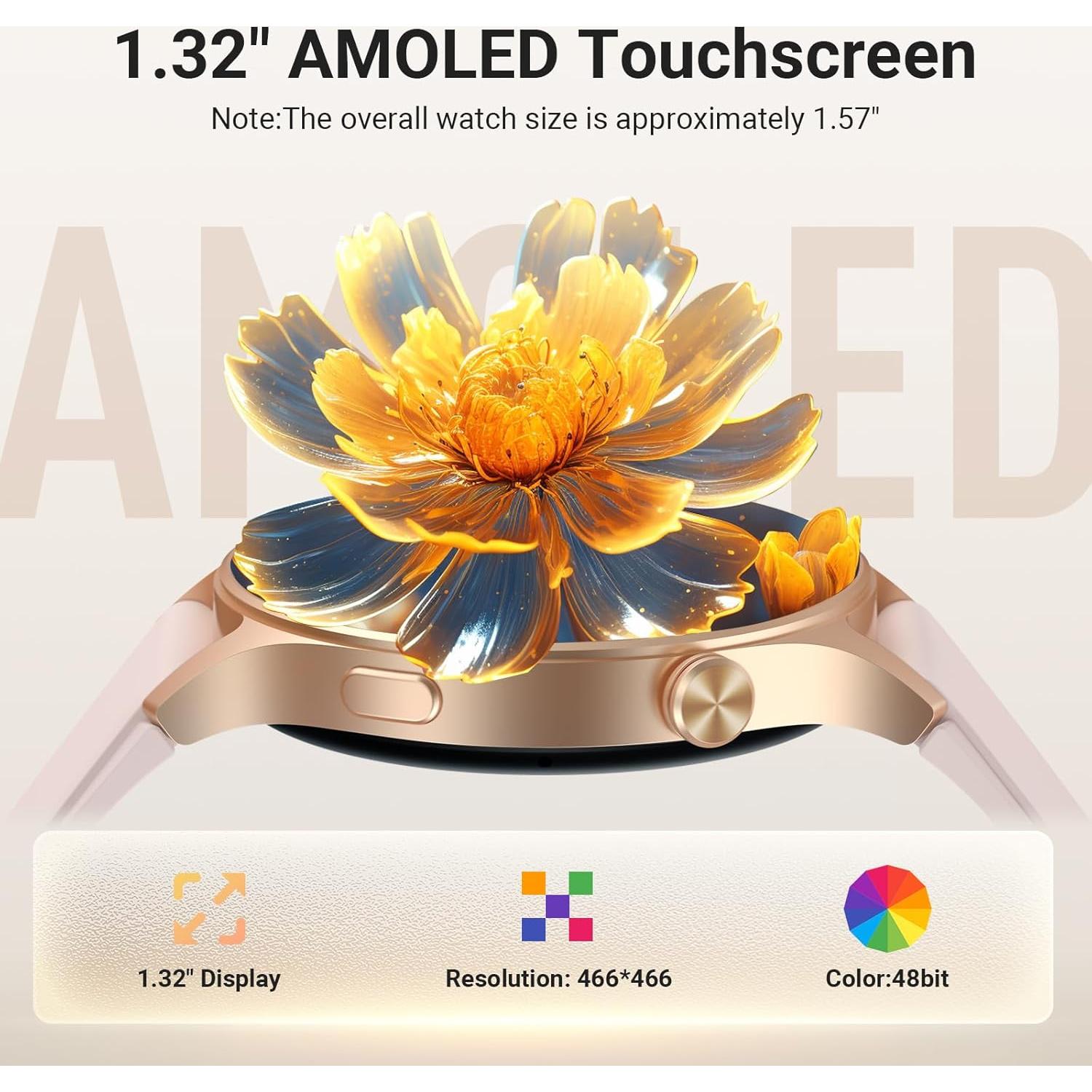 Reloj Inteligente Fitpolo AR-01 Rosa 1.3" AMOLED Salud