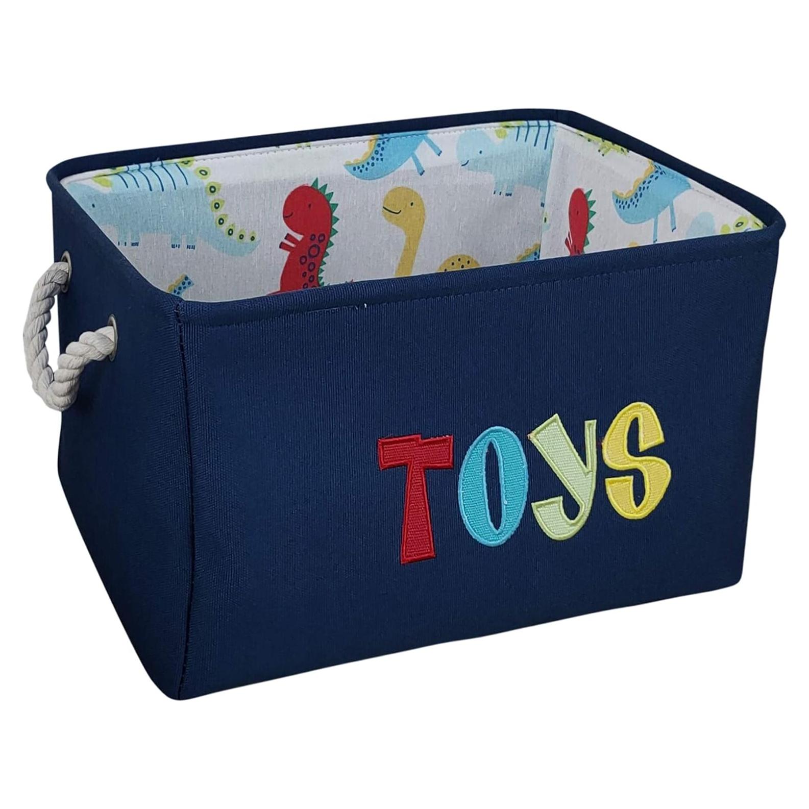 Cesta de Almacenamiento Plegable Heywood 25L Algodón Azul Marino