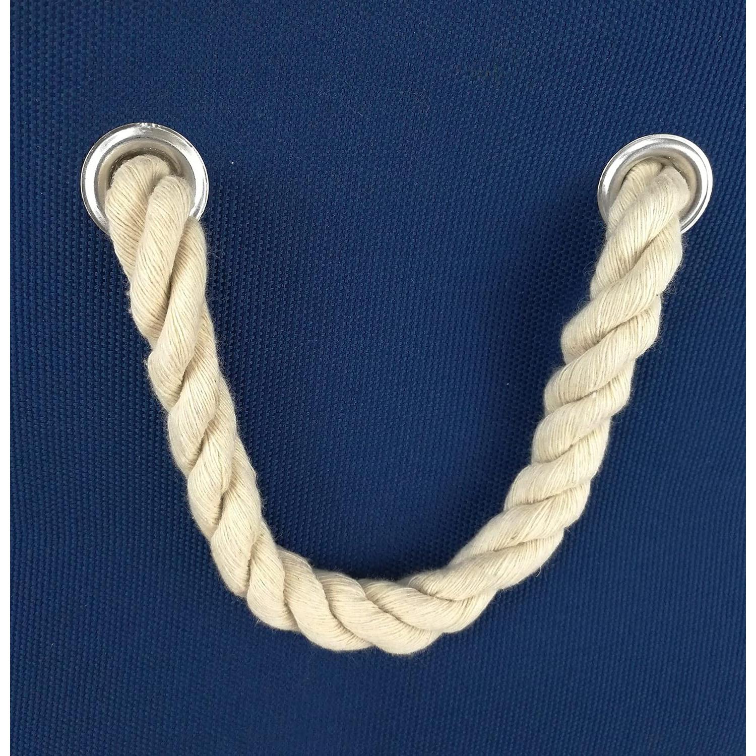 Cesta de Almacenamiento Plegable Heywood 25L Algodón Azul Marino