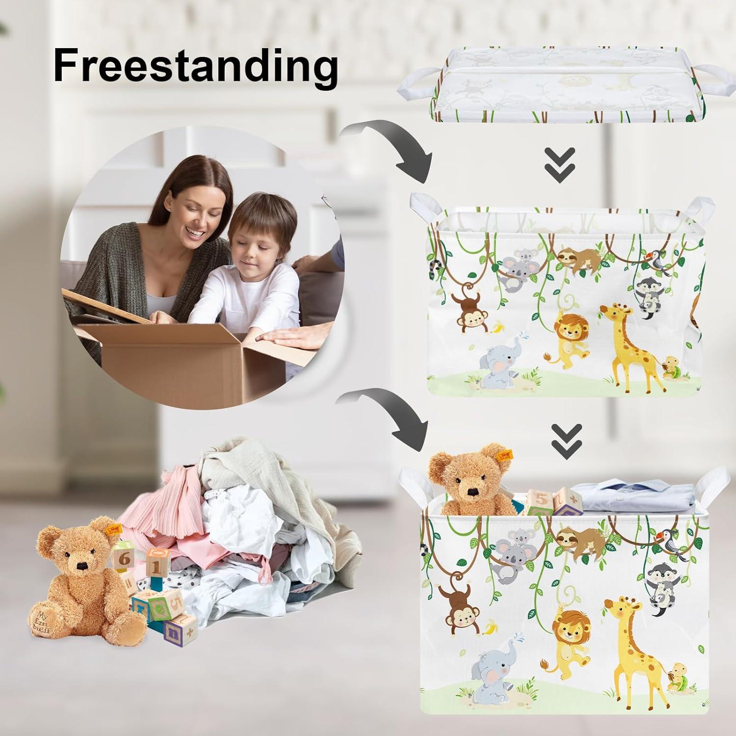 Cesta de Almacenamiento Clastyle Animales del Bosque 36L