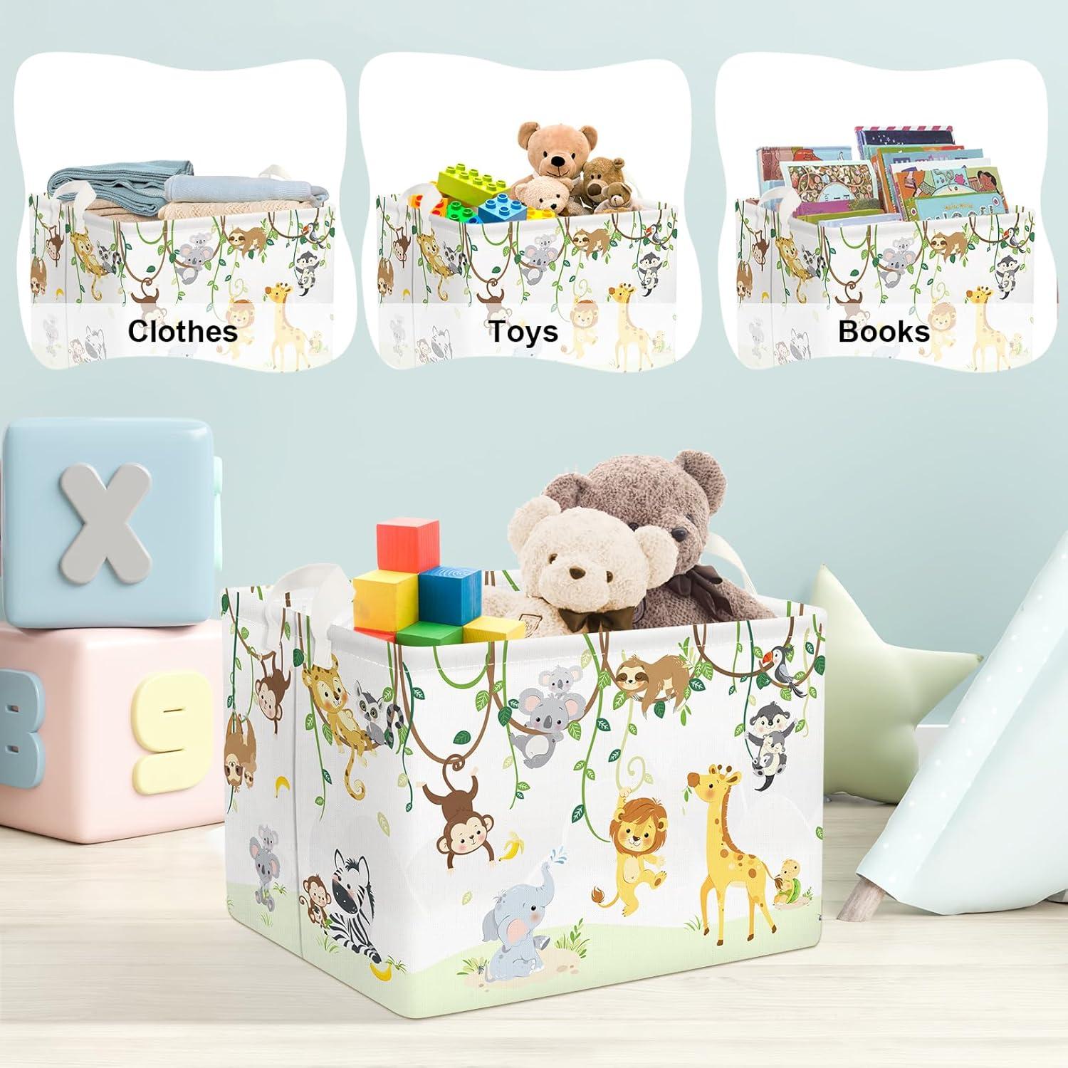 Cesta de Almacenamiento Clastyle Animales del Bosque 36L