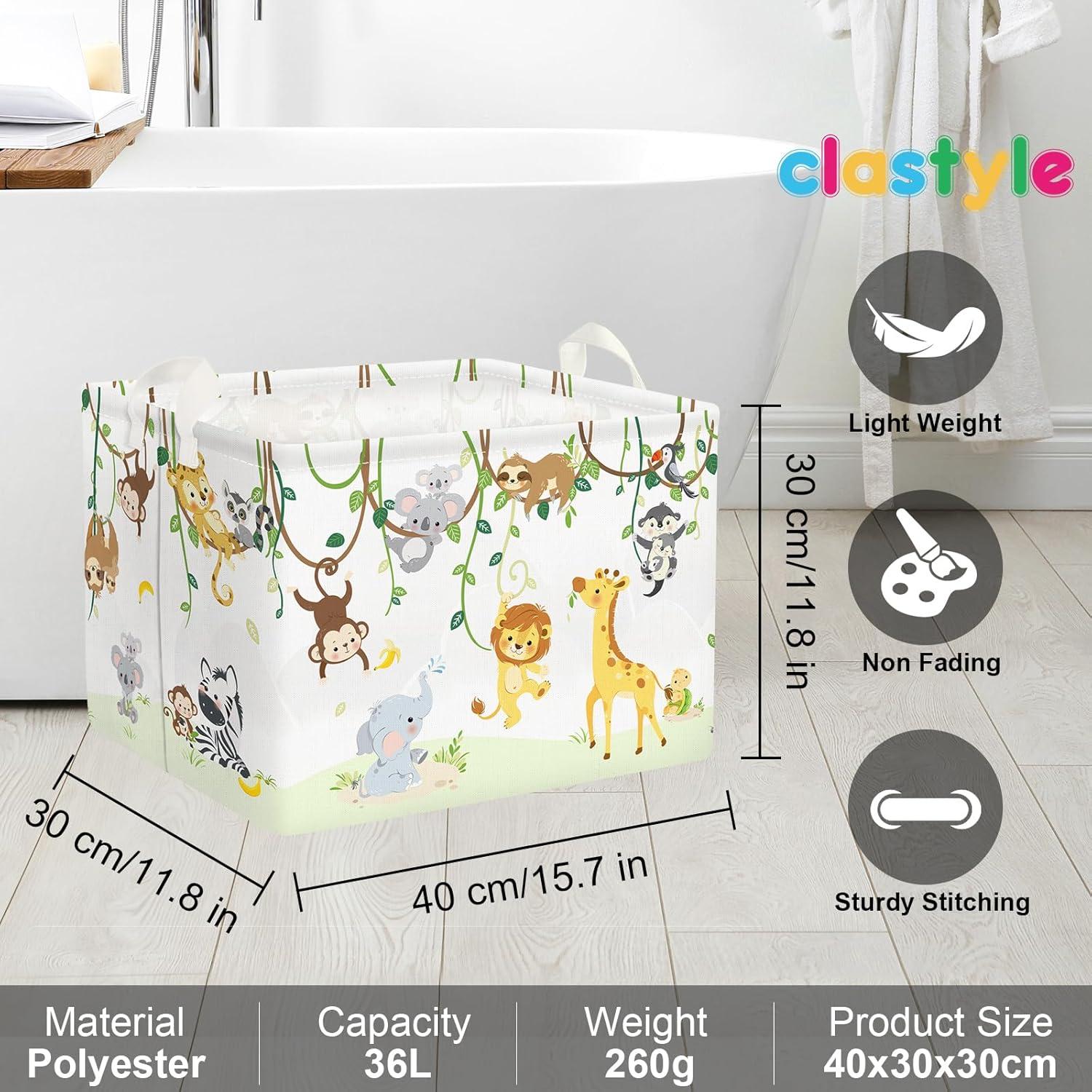 Cesta de Almacenamiento Clastyle Animales del Bosque 36L