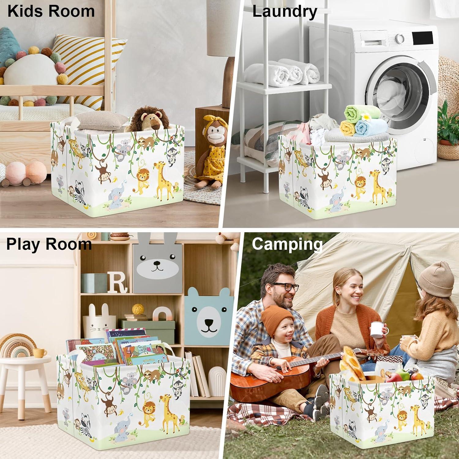 Cesta de Almacenamiento Clastyle Animales del Bosque 36L