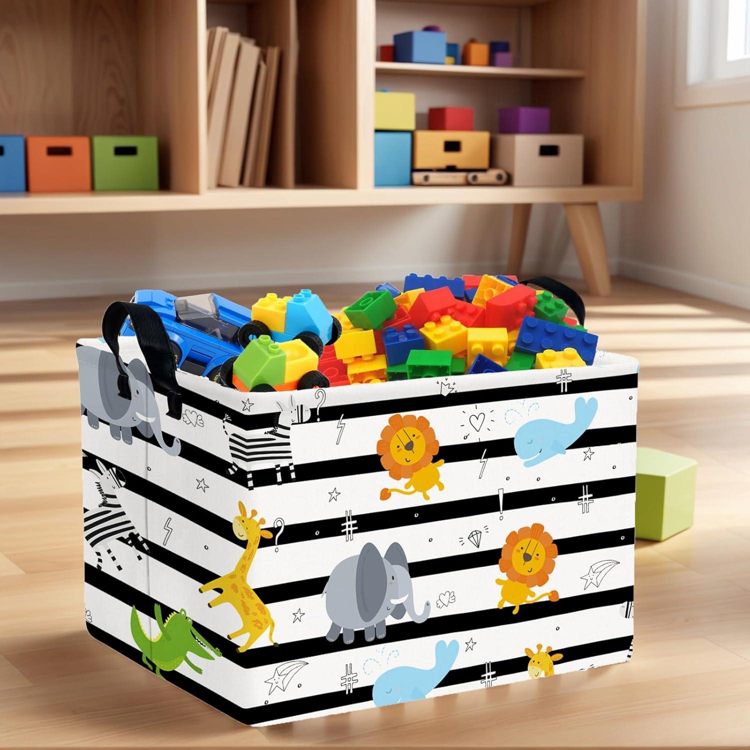 Cesta de Almacenamiento Infantil ASKETAM Animal Selva 37.8x25.4x22.9cm