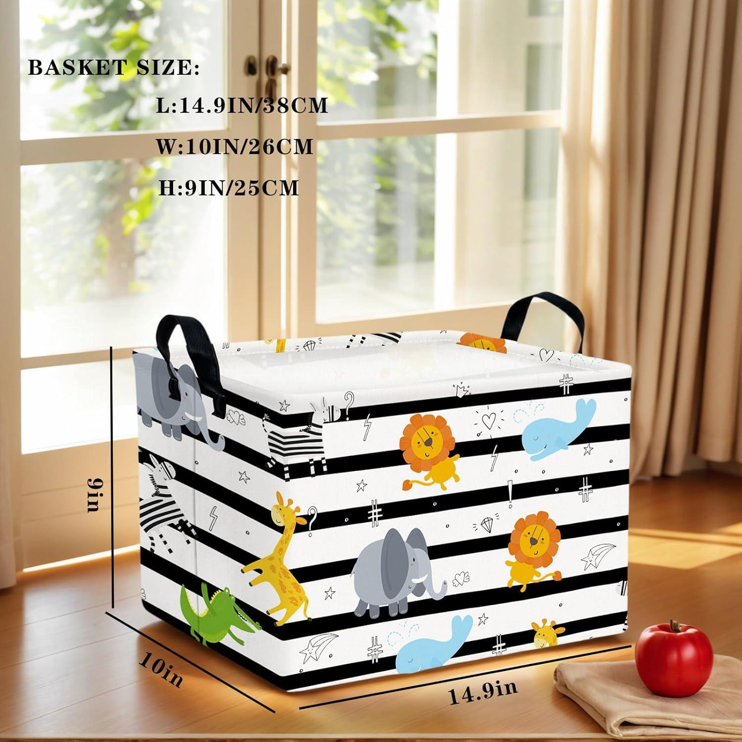 Cesta de Almacenamiento Infantil ASKETAM Animal Selva 37.8x25.4x22.9cm