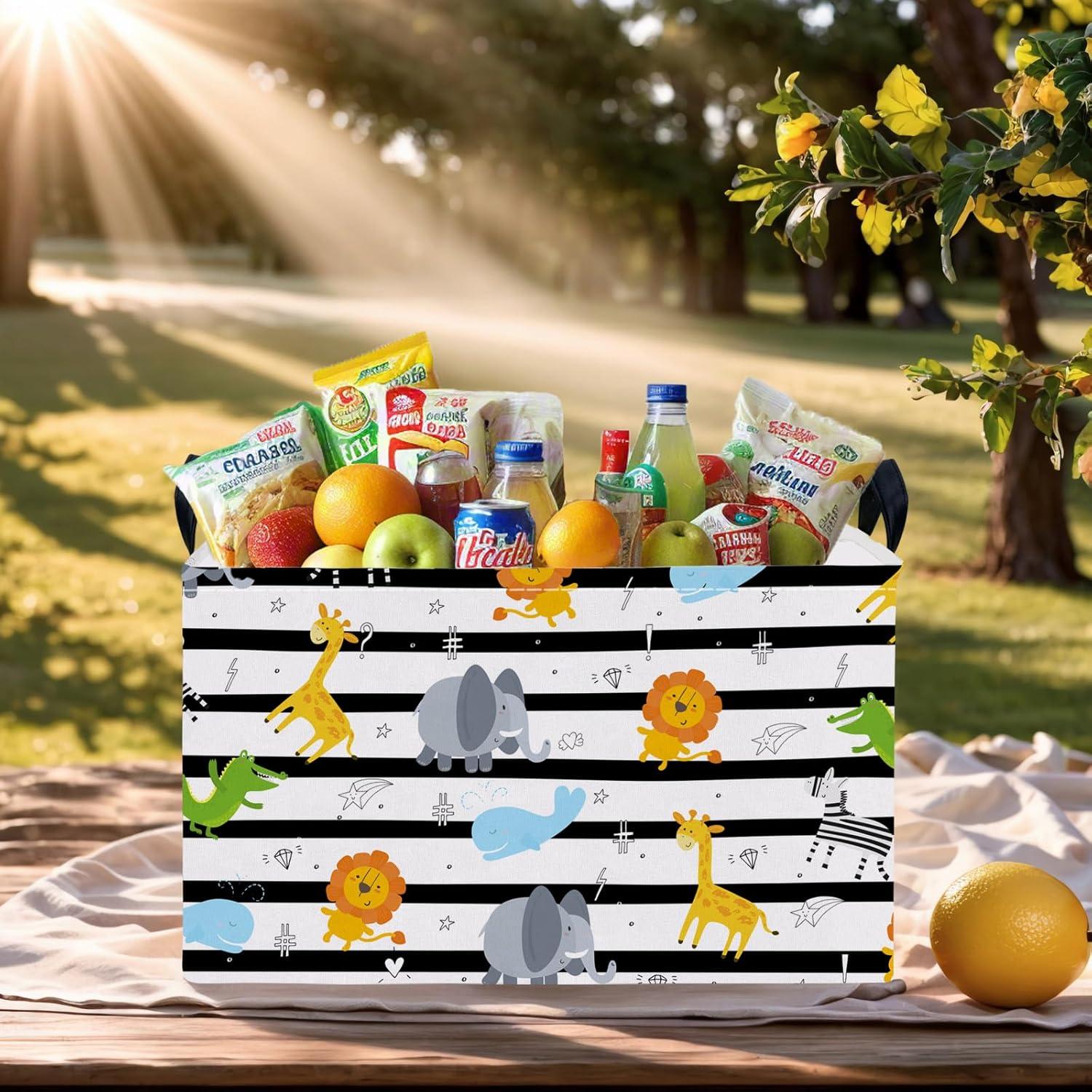 Cesta de Almacenamiento Infantil ASKETAM Animal Selva 37.8x25.4x22.9cm