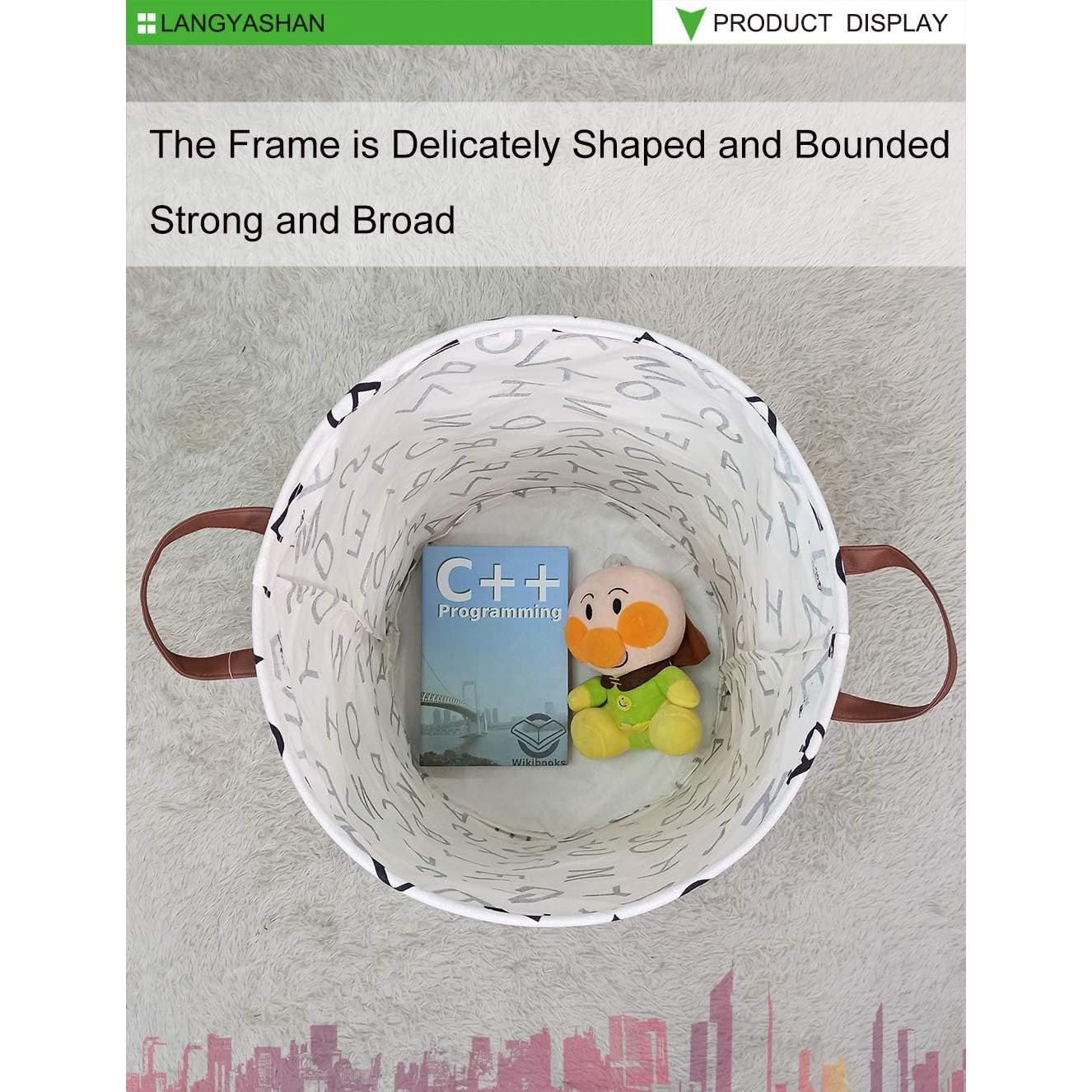 Cesta de Ropa Plegable LANGYASHAN 50.1x39.9 cm Lienzo