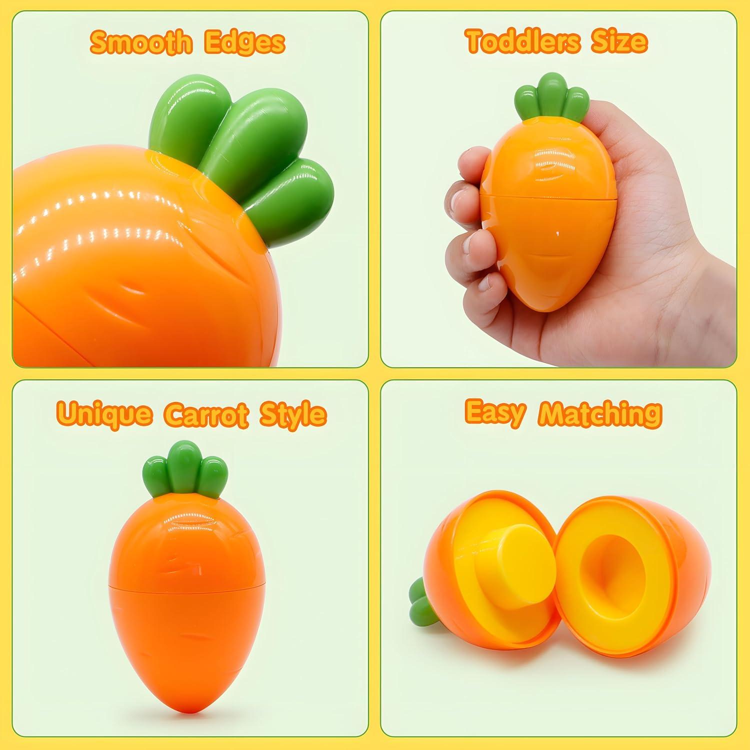 Juguetes Educativos MOONTOY 12pcs Huevos Zanahoria Montessori