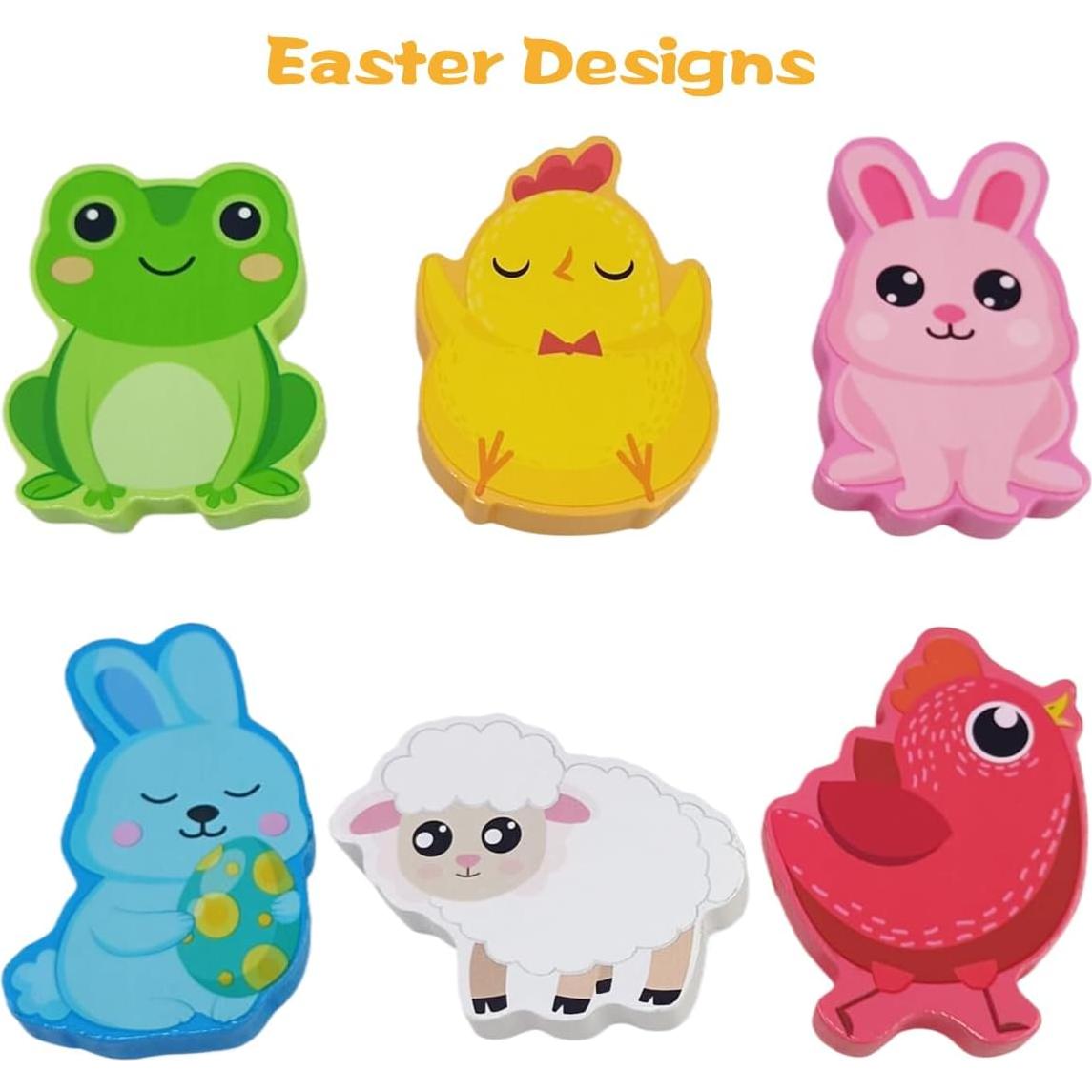 Rompecabezas de Madera OCBTOW Pascua para Niños 17.8 cm