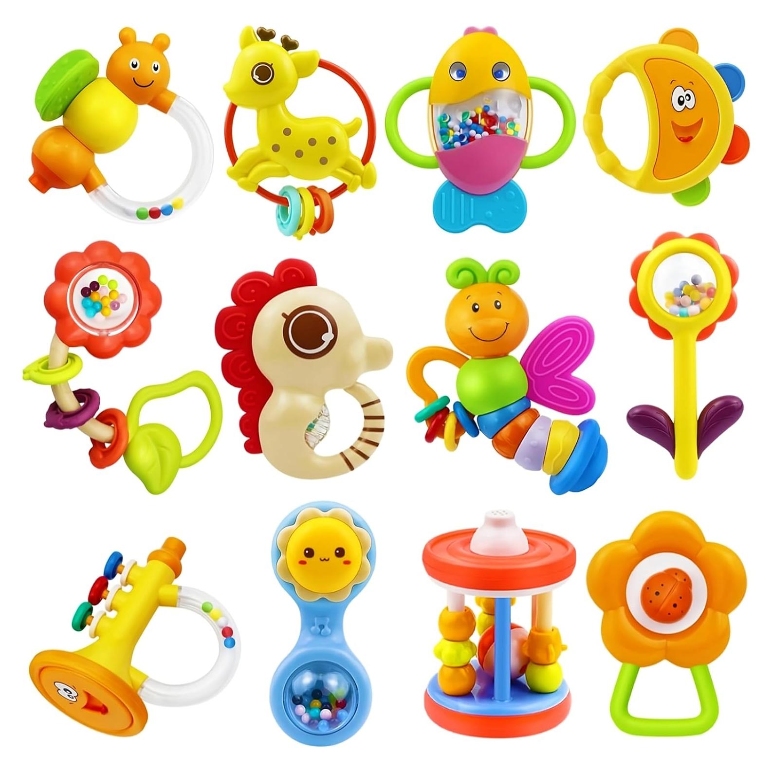 Sonajeros y Mordedores para Bebés MOONTOY - 12 Piezas Educativos