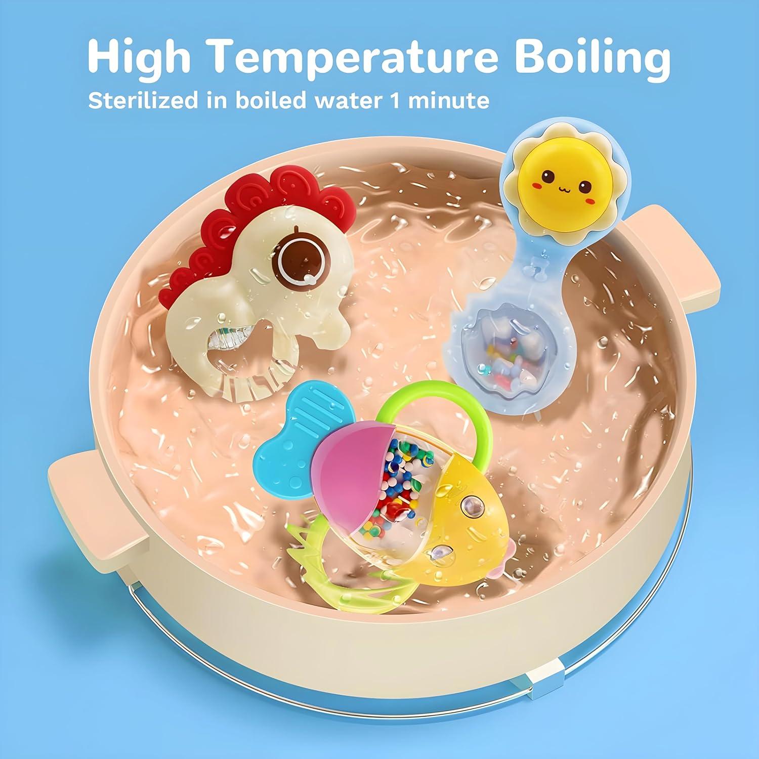 Sonajeros y Mordedores para Bebés MOONTOY - 12 Piezas Educativos