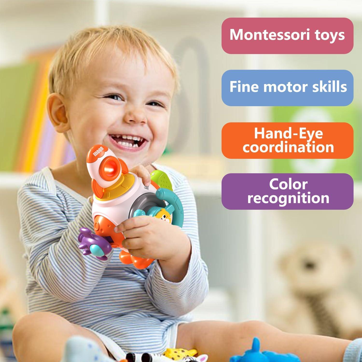 Juguete Montessori Sensorial para Bebés 0-3 Años - Cubo Actividades