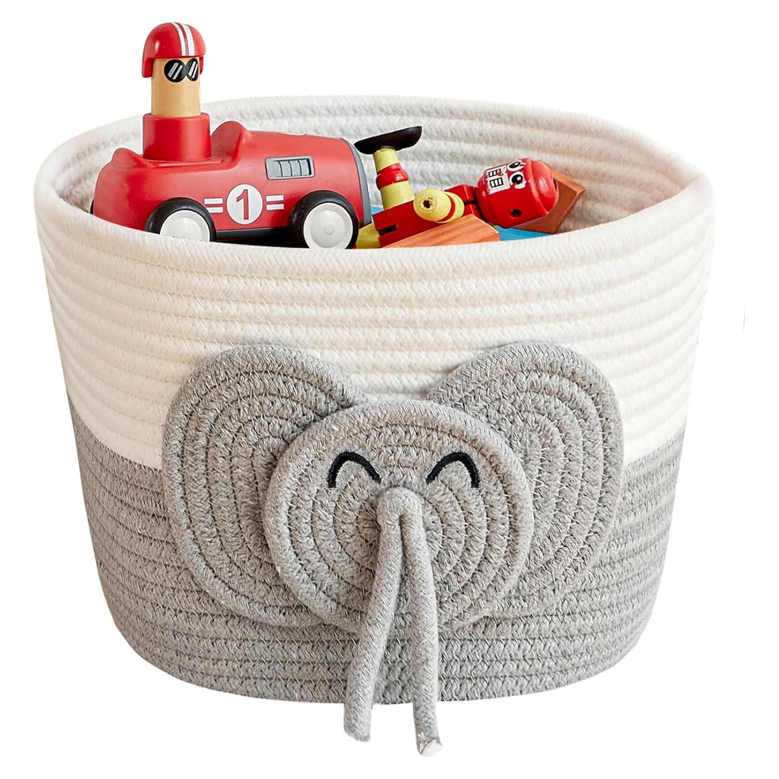 Canasta de Almacenamiento Elefante R RUNKA 28x18cm Algodón