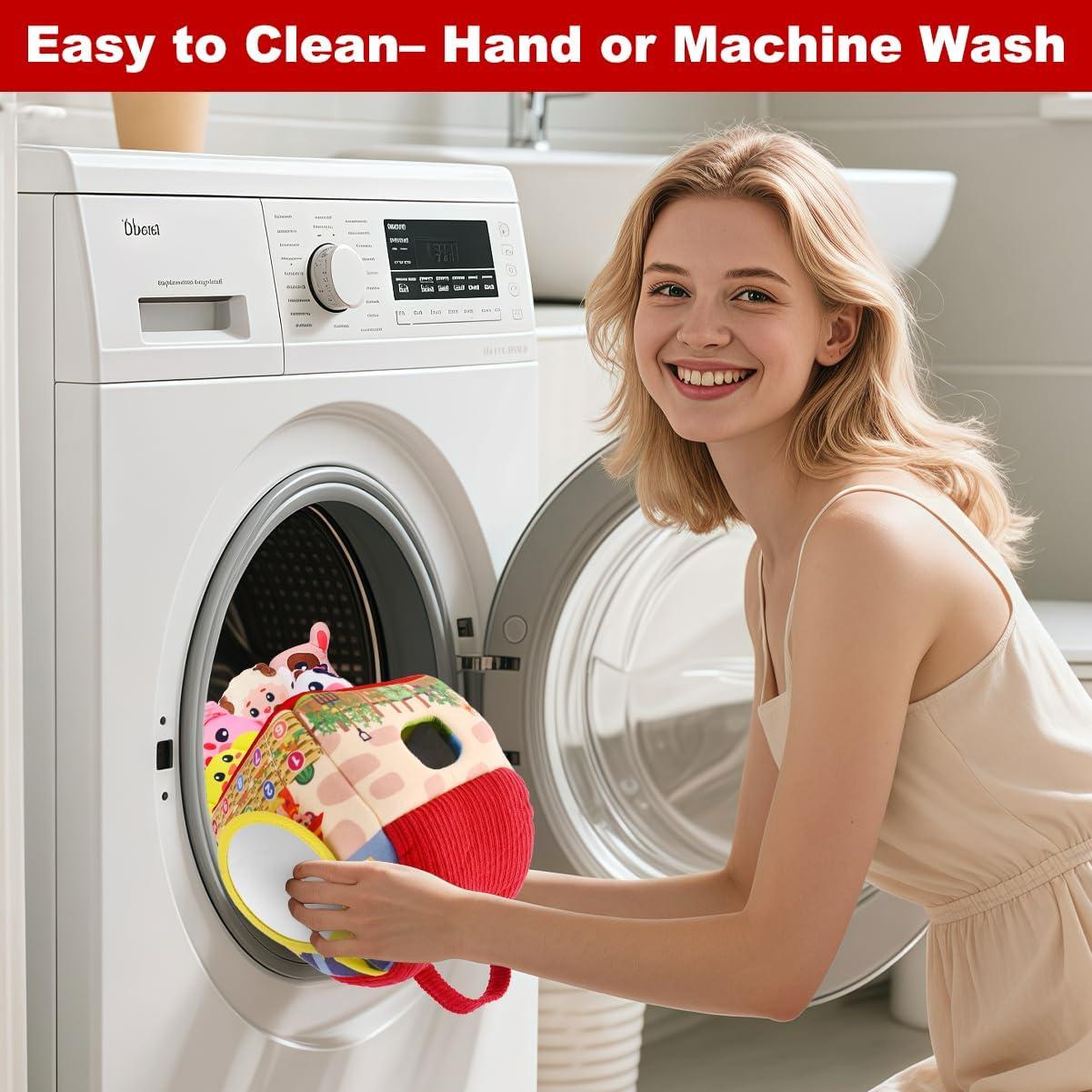 Juguete Sensorial Montessori Granja con Animales de Peluche 6-12 Meses