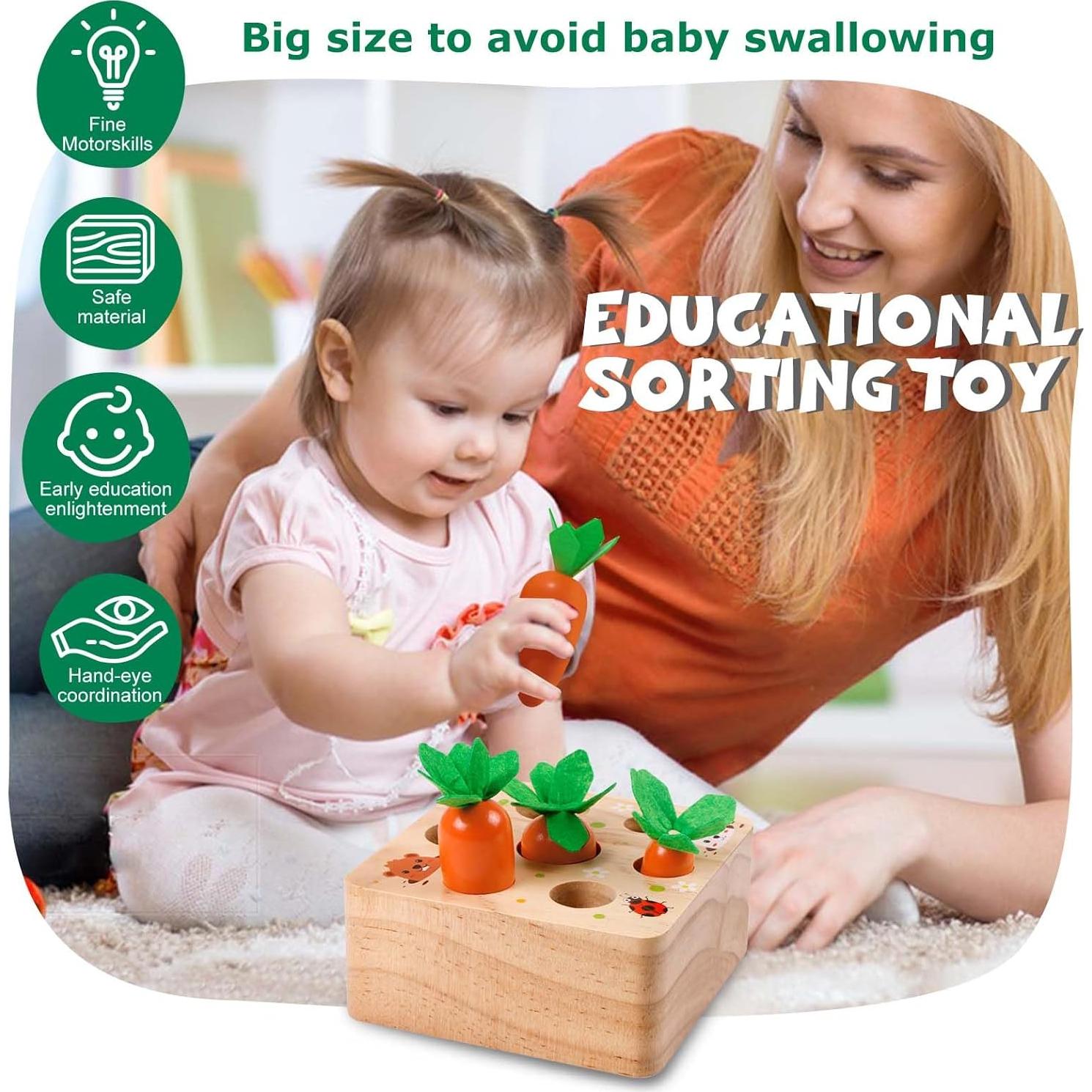 Juguete Montessori de Cosecha de Zanahorias FZHZZ 12.7cm