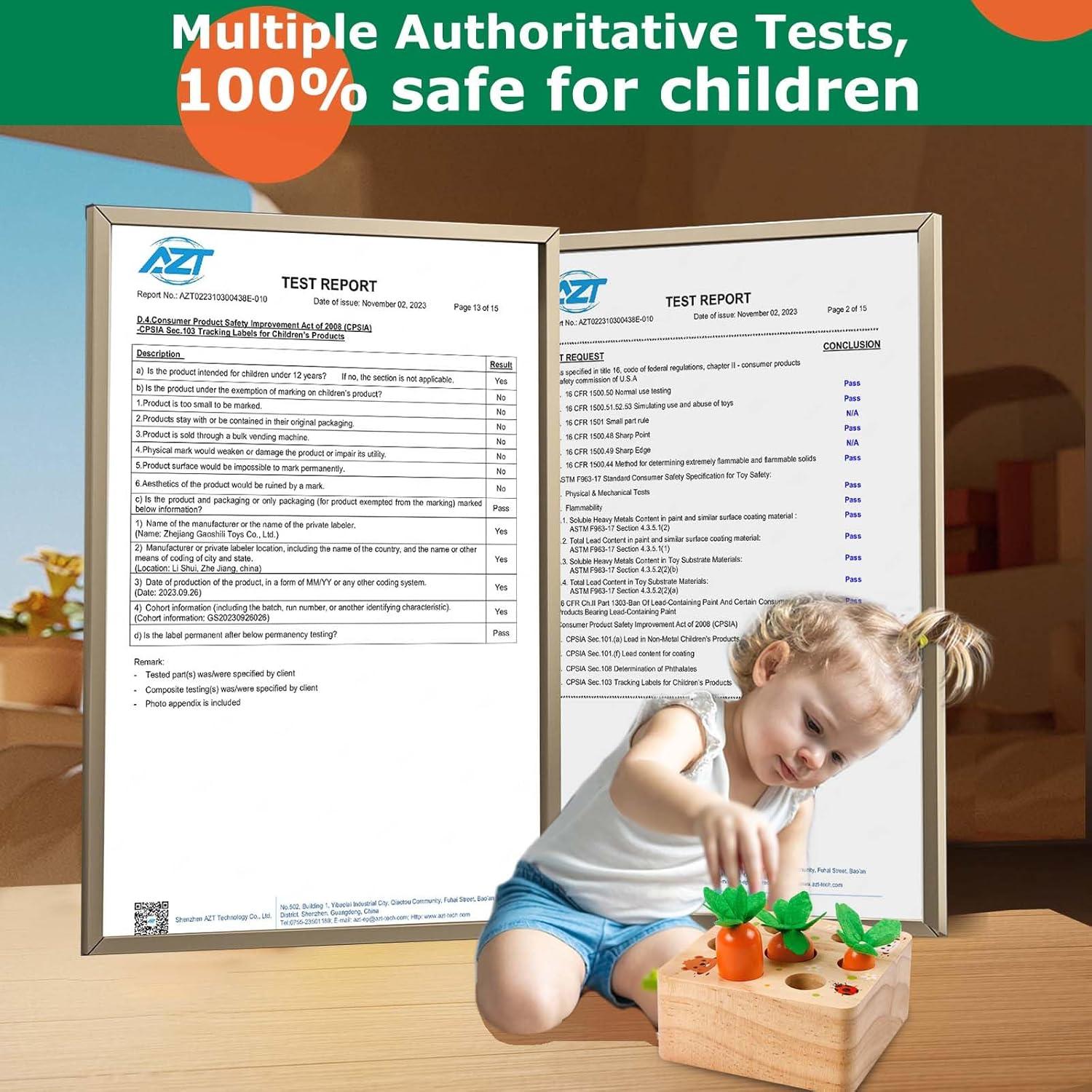 Juguete Montessori de Cosecha de Zanahorias FZHZZ 12.7cm