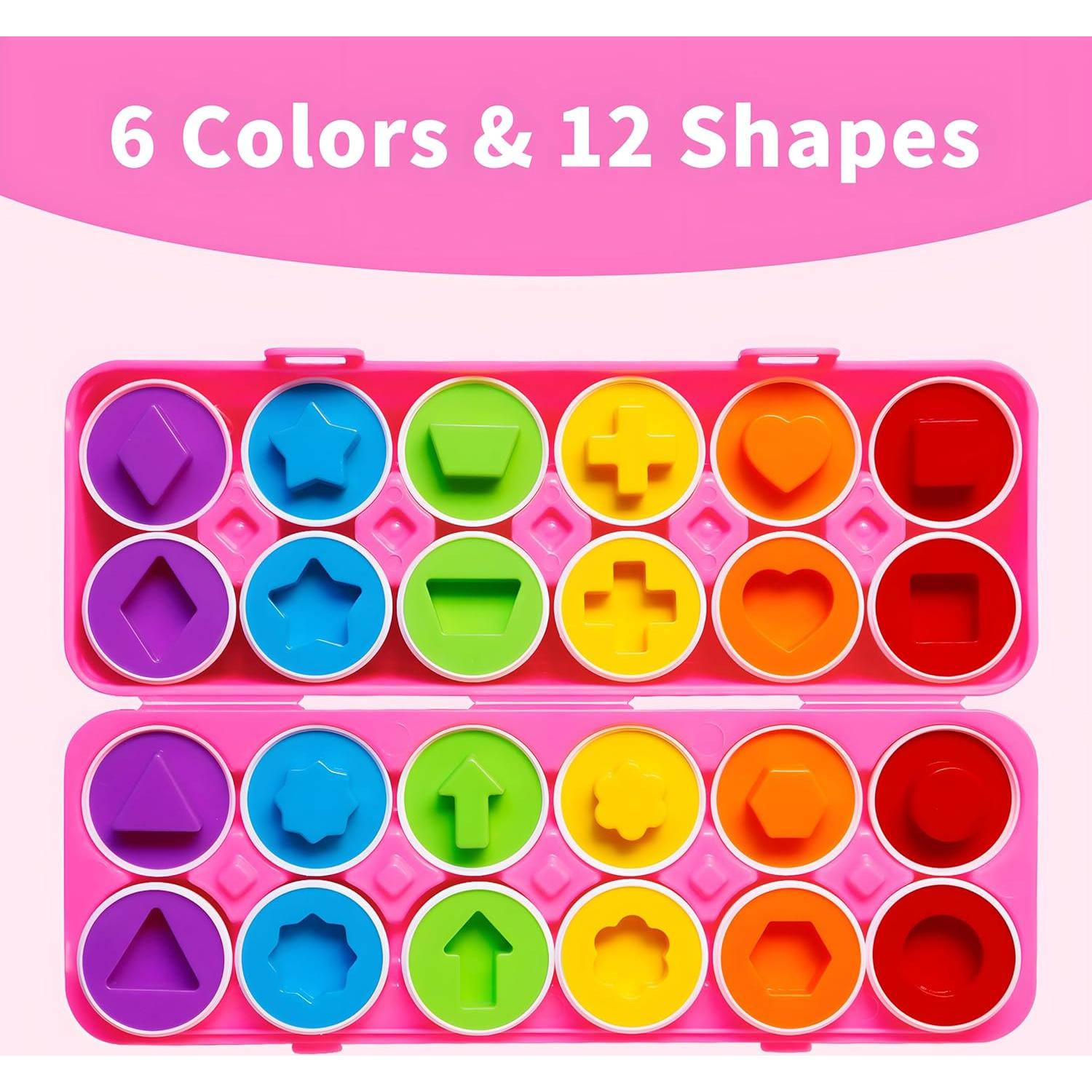 Juguete Educativo MOONTOY Huevos de Emparejamiento 12PCS