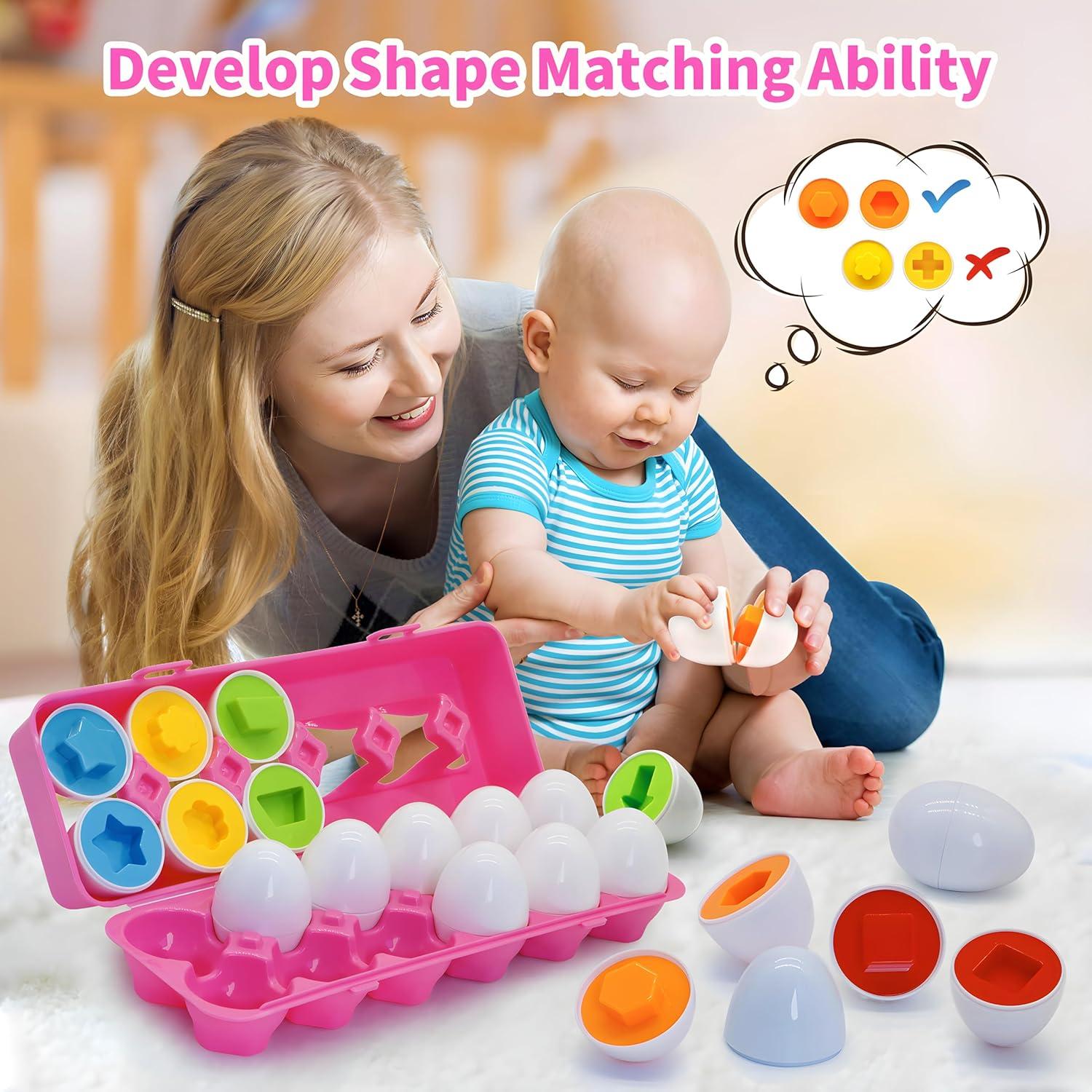 Juguete Educativo MOONTOY Huevos de Emparejamiento 12PCS