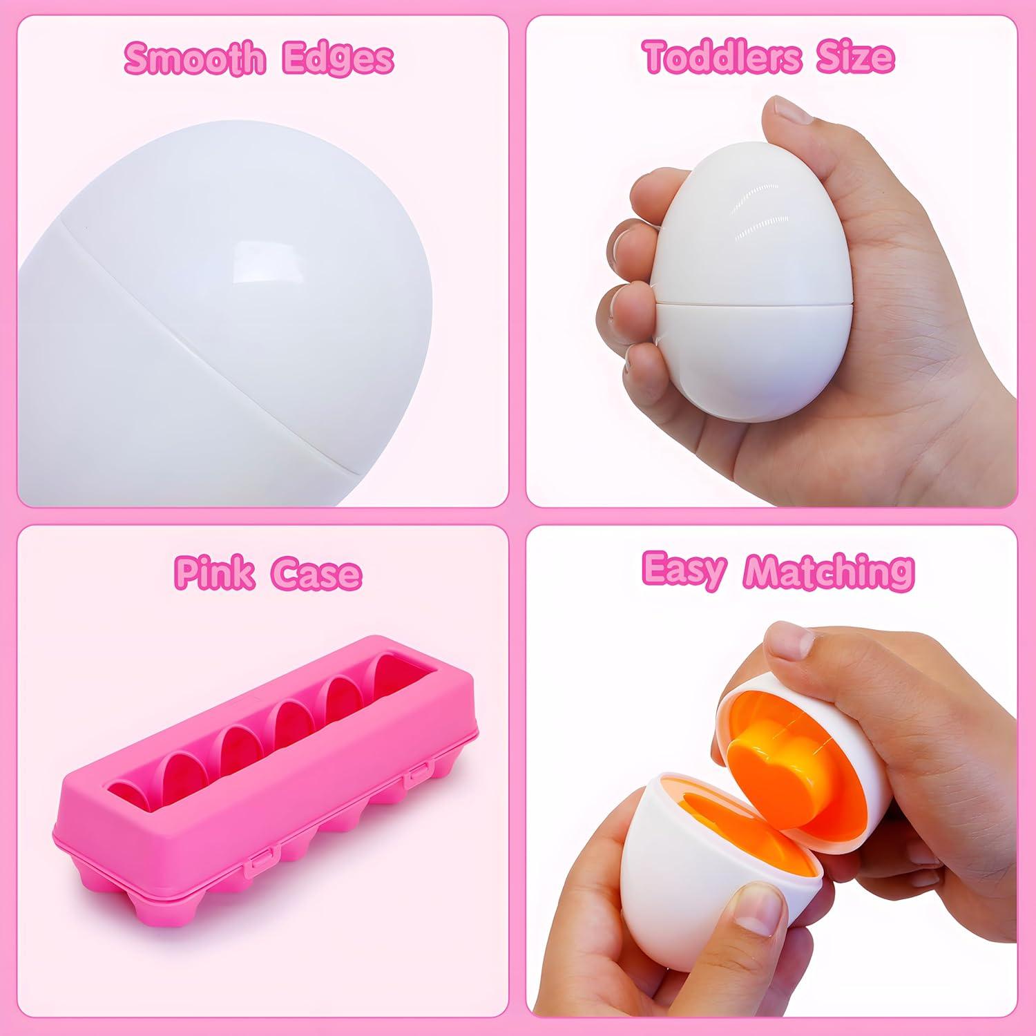 Juguete Educativo MOONTOY Huevos de Emparejamiento 12PCS