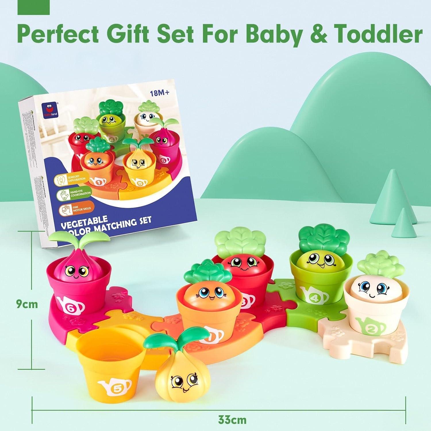 Juguetes Montessori Hahaland Set de Rompecabezas y Jardín 1-3 años