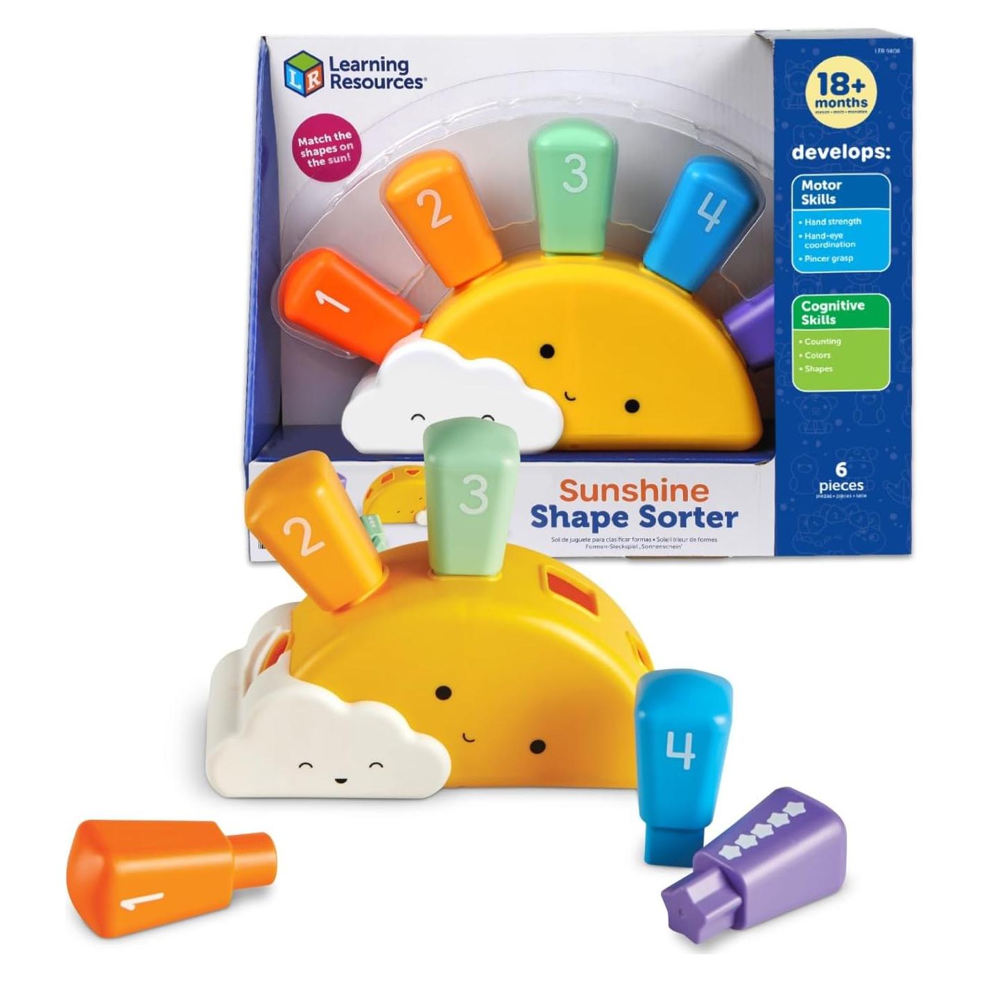 Clasificador de Formas Sol Learning Resources - Juguete Montessori 6 Piezas