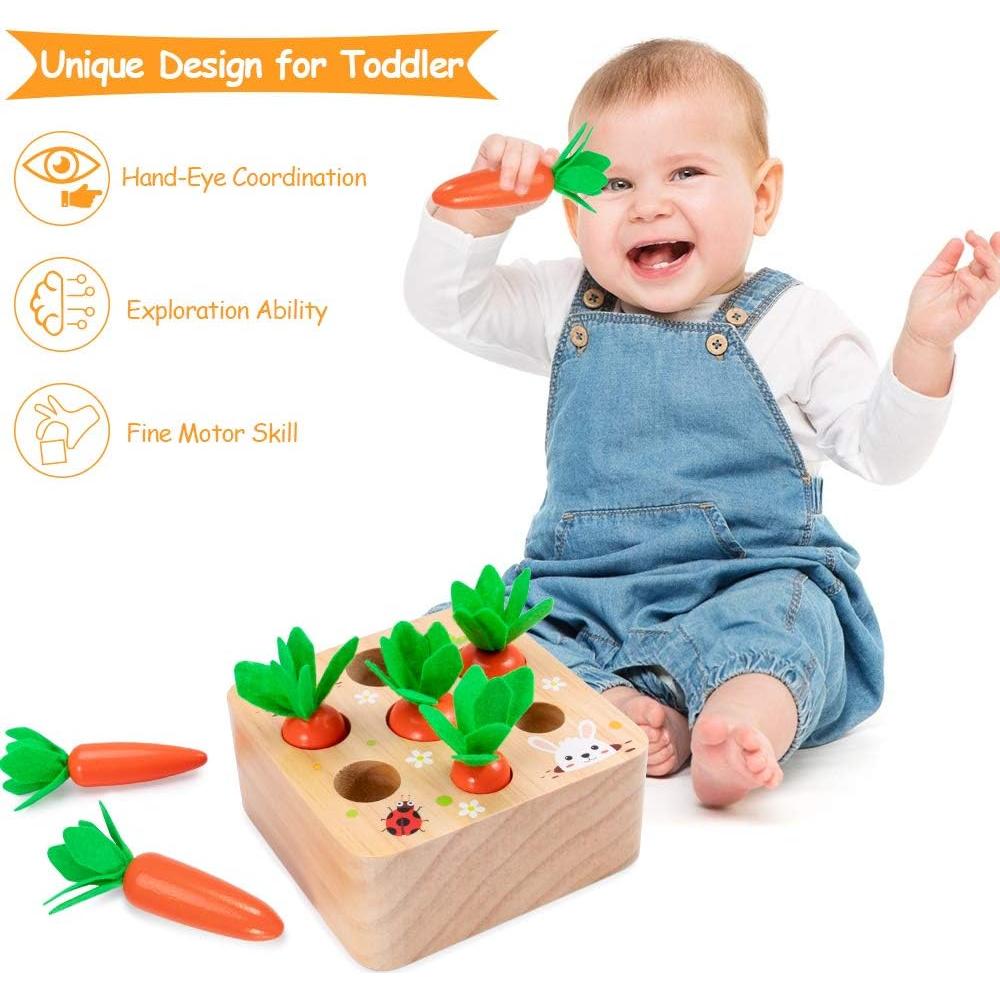 Juguetes Montessori de Madera AOJOYS para Bebés 1-3 Años