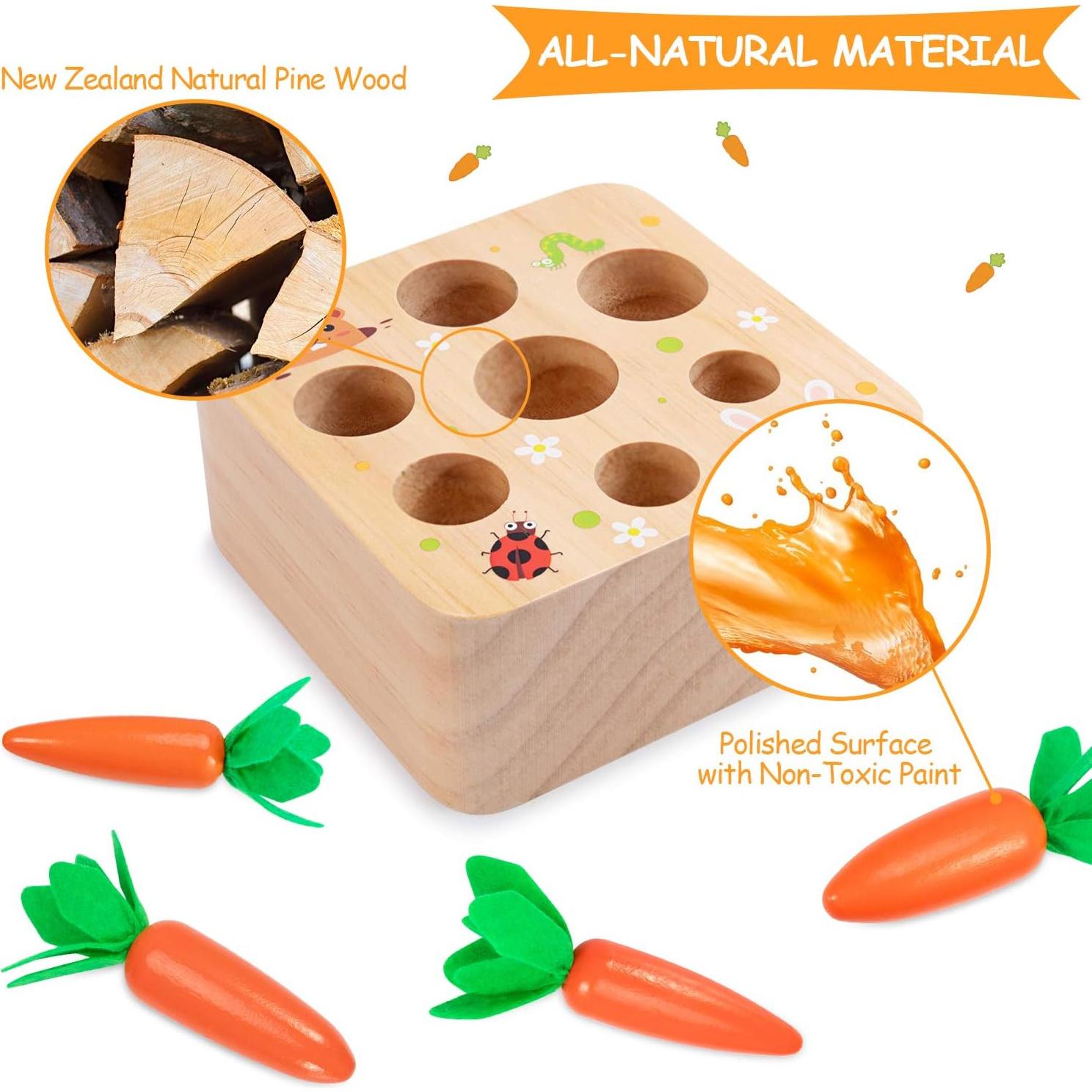 Juguetes Montessori de Madera AOJOYS para Bebés 1-3 Años