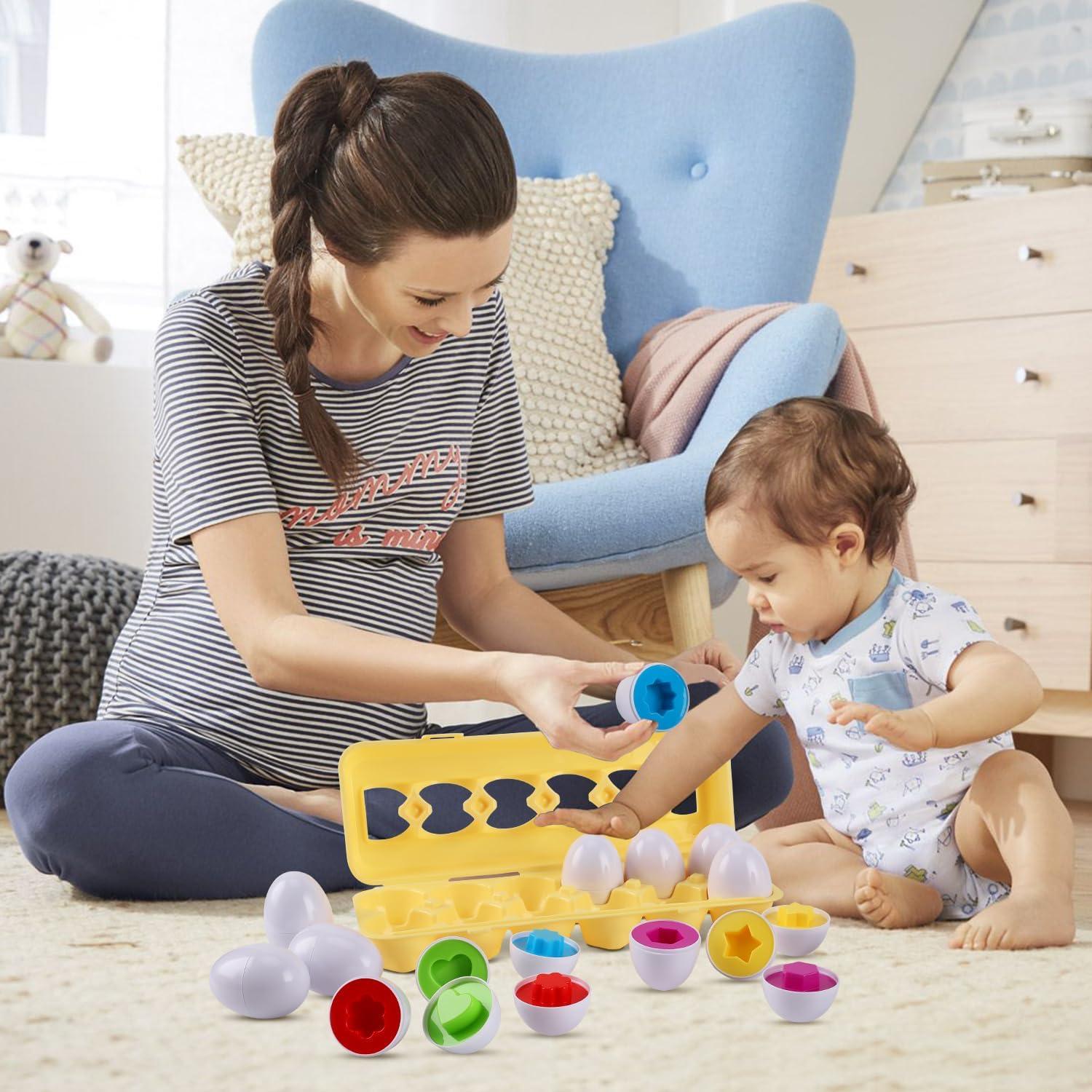 Juego de Huevos Coincidentes J-hong 12 Piezas Juguetes Educativos