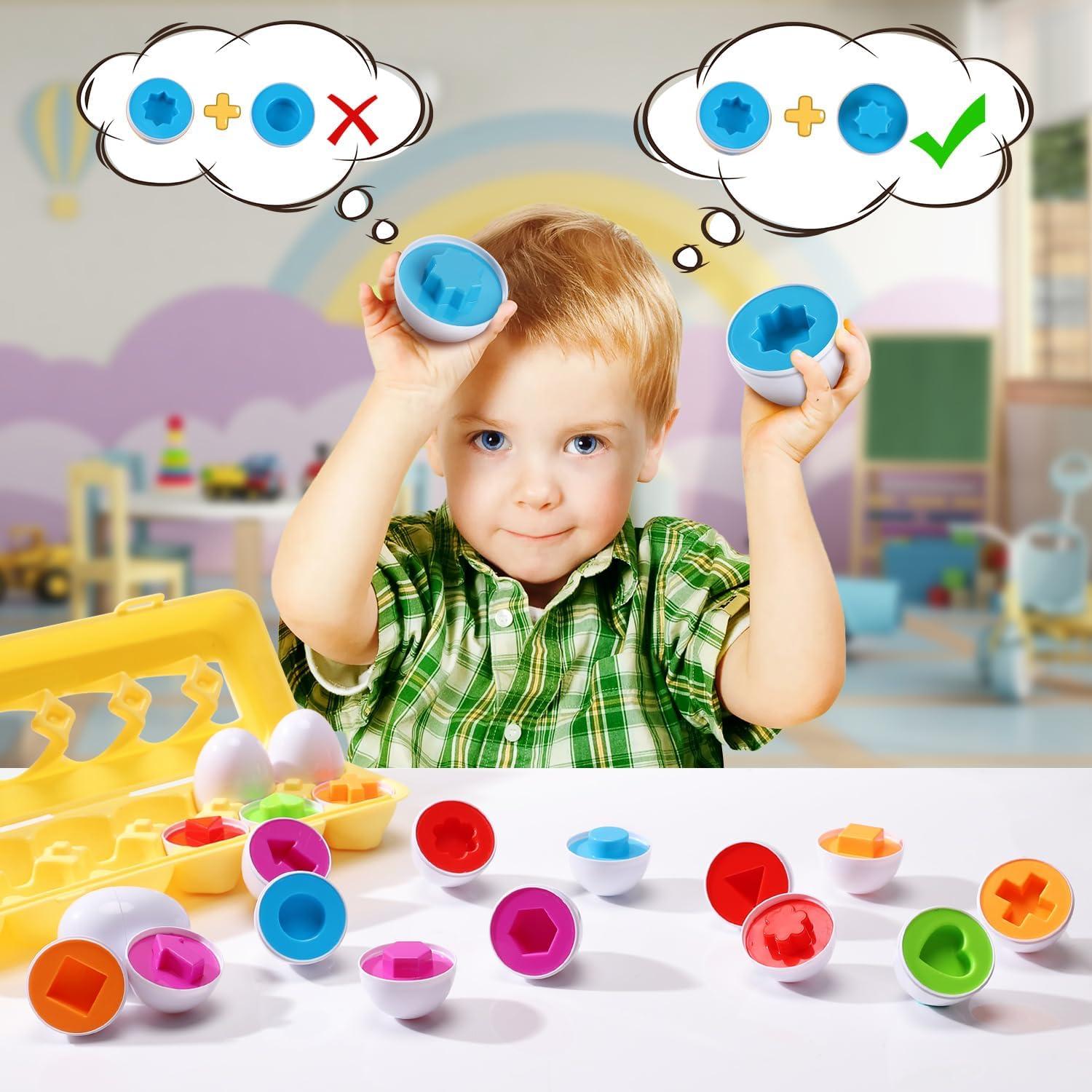 Juego de Huevos Coincidentes J-hong 12 Piezas Juguetes Educativos