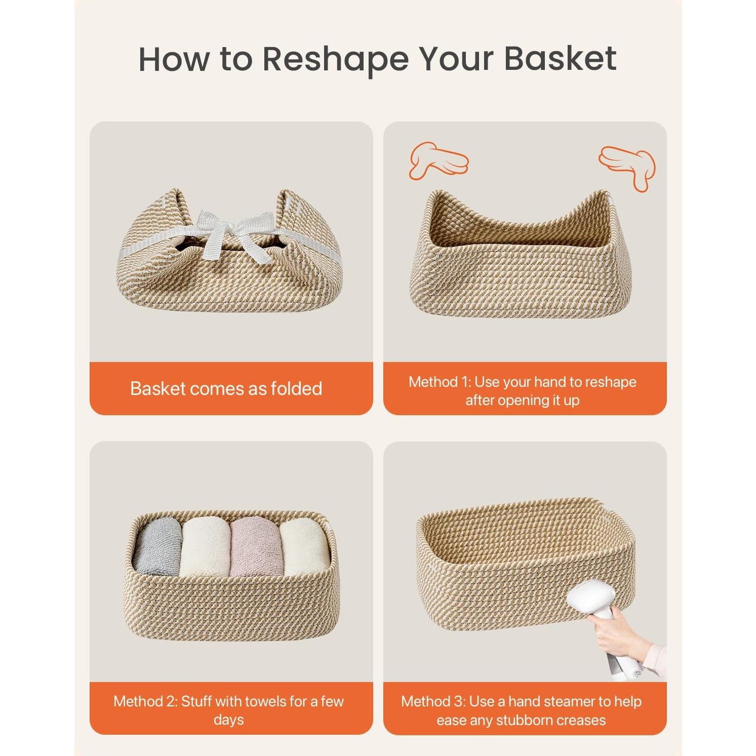 Cesta de Almacenamiento KALLAX 3 Unidades Marrón 30x20x11 cm