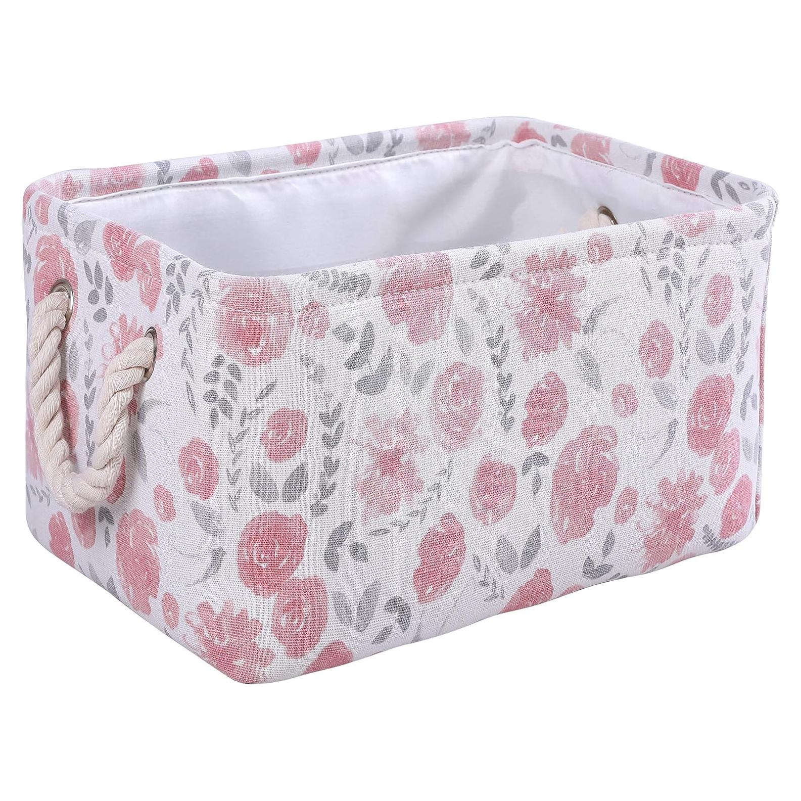 Cesta de Almacenamiento Plegable MZIMIK 38x25x20 cm Rosada