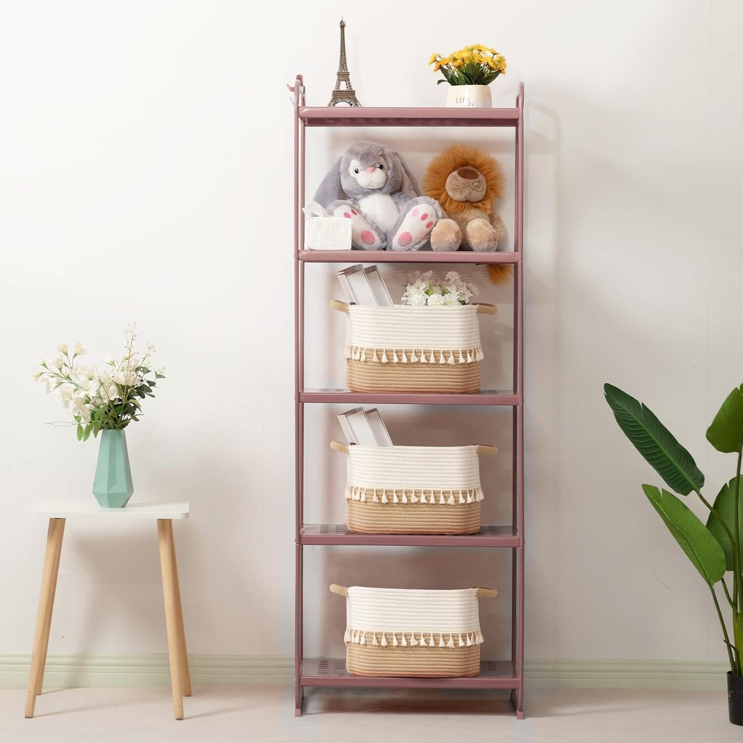 Conjunto de 3 Cestas de Almacenamiento Tejidas TeoKJ Algodón 38x26x22cm