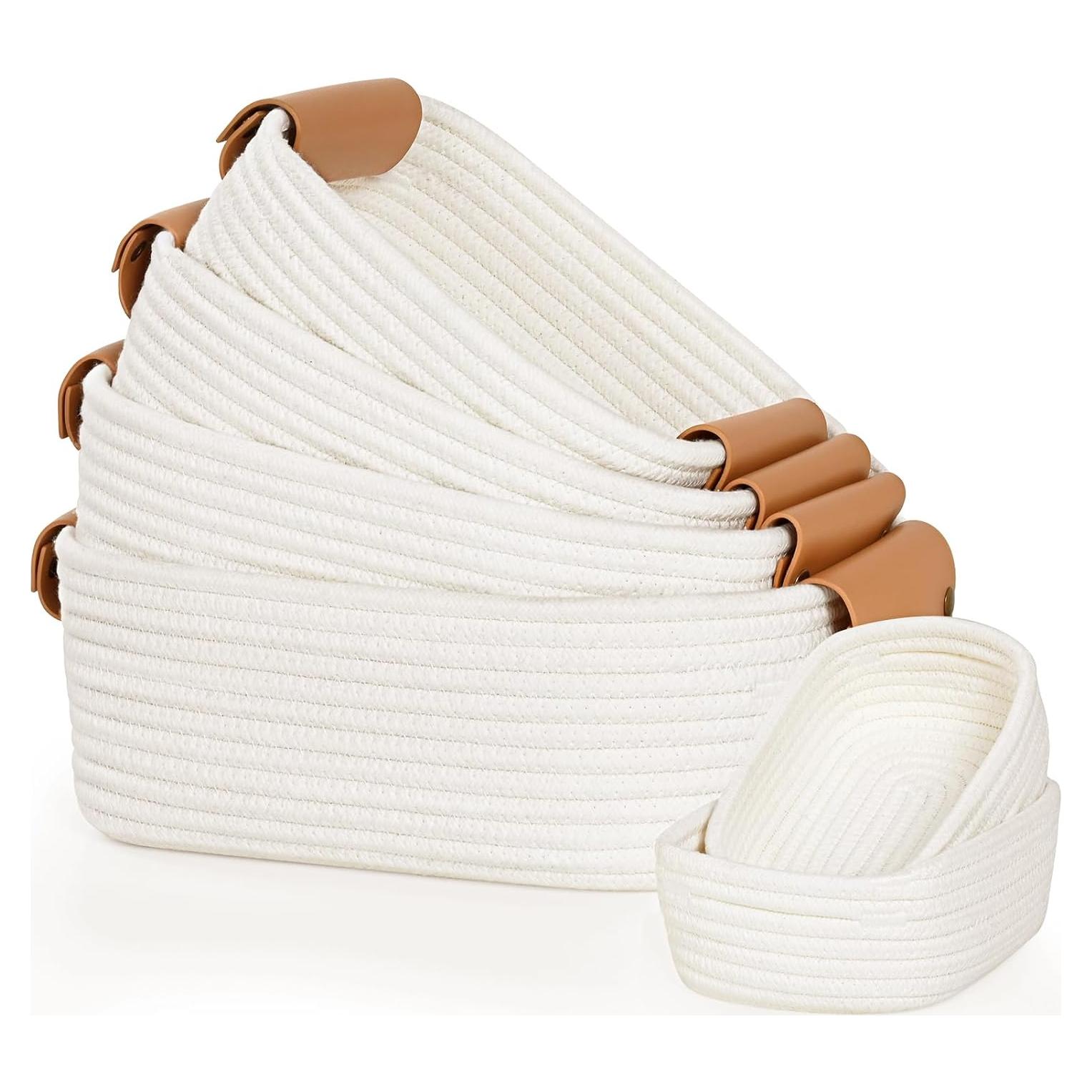 Juego de 6 Cestas de Almacenamiento Degeyoyo - Algodón Tejido