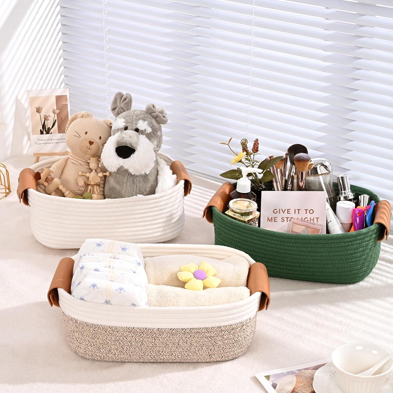 Juego de 6 Cestas de Almacenamiento Degeyoyo - Algodón Tejido