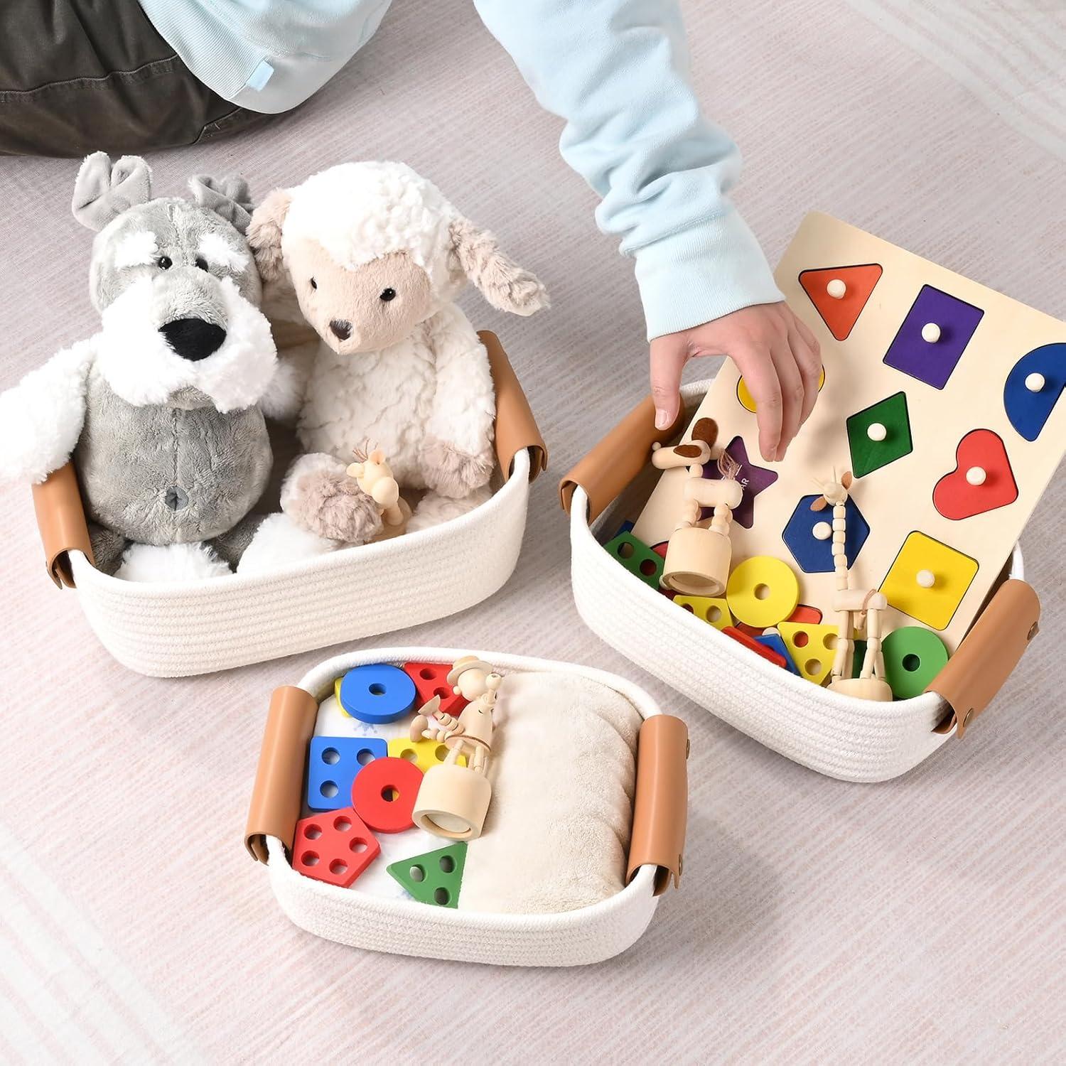 Juego de 6 Cestas de Almacenamiento Degeyoyo - Algodón Tejido