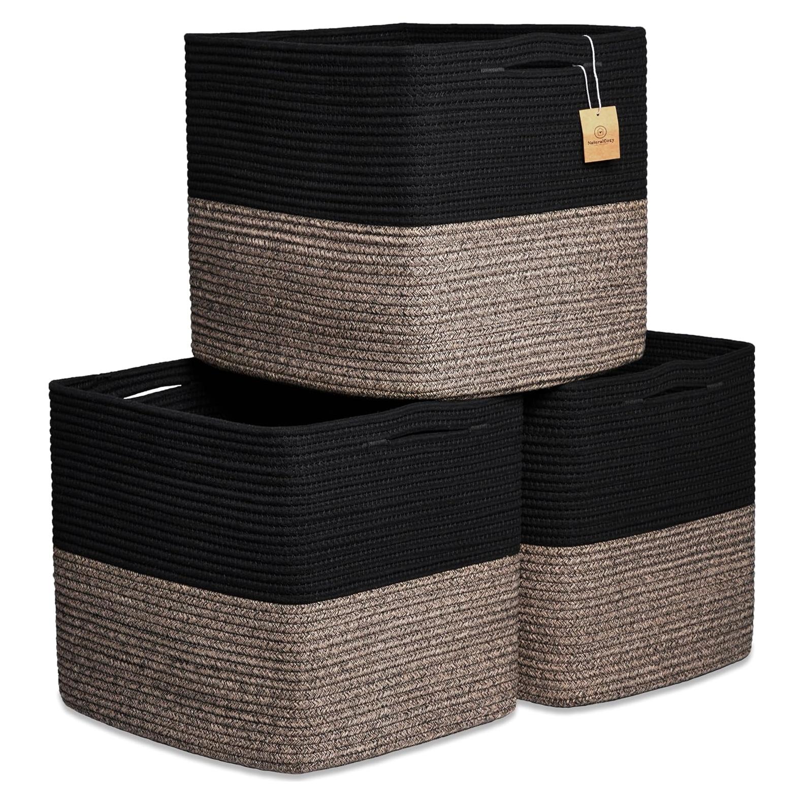 Cestas de Almacenamiento Kallax NaturalCozy 38x33 cm, 3 Piezas