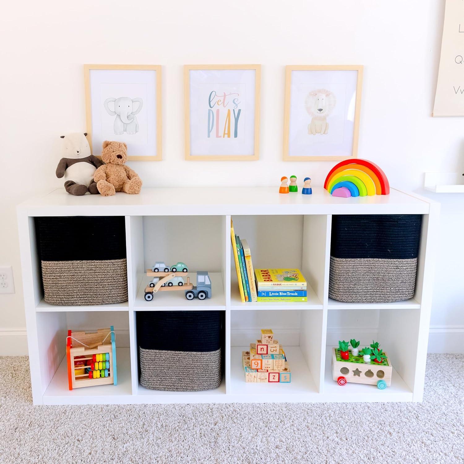 Cestas de Almacenamiento Kallax NaturalCozy 38x33 cm, 3 Piezas