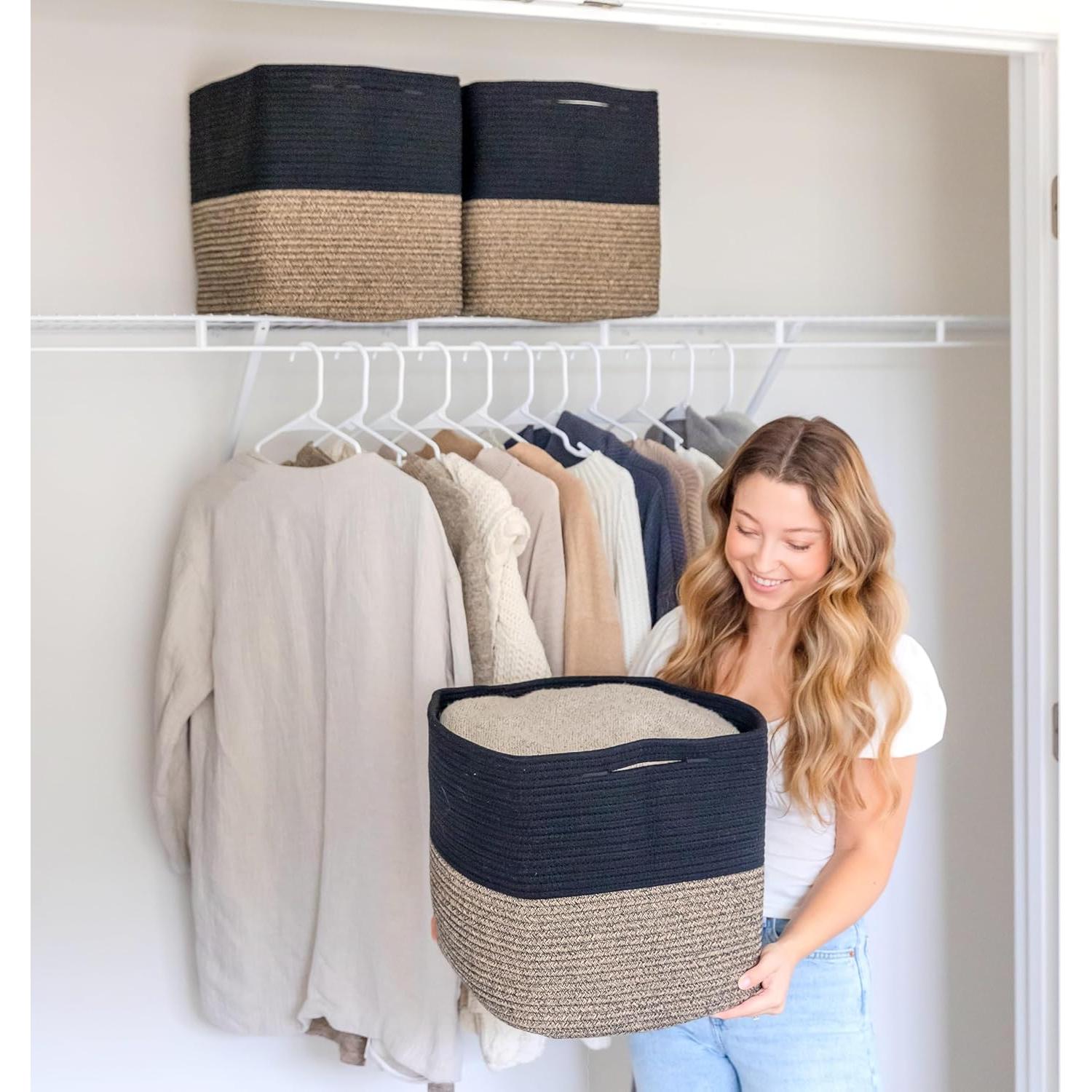 Cestas de Almacenamiento Kallax NaturalCozy 38x33 cm, 3 Piezas