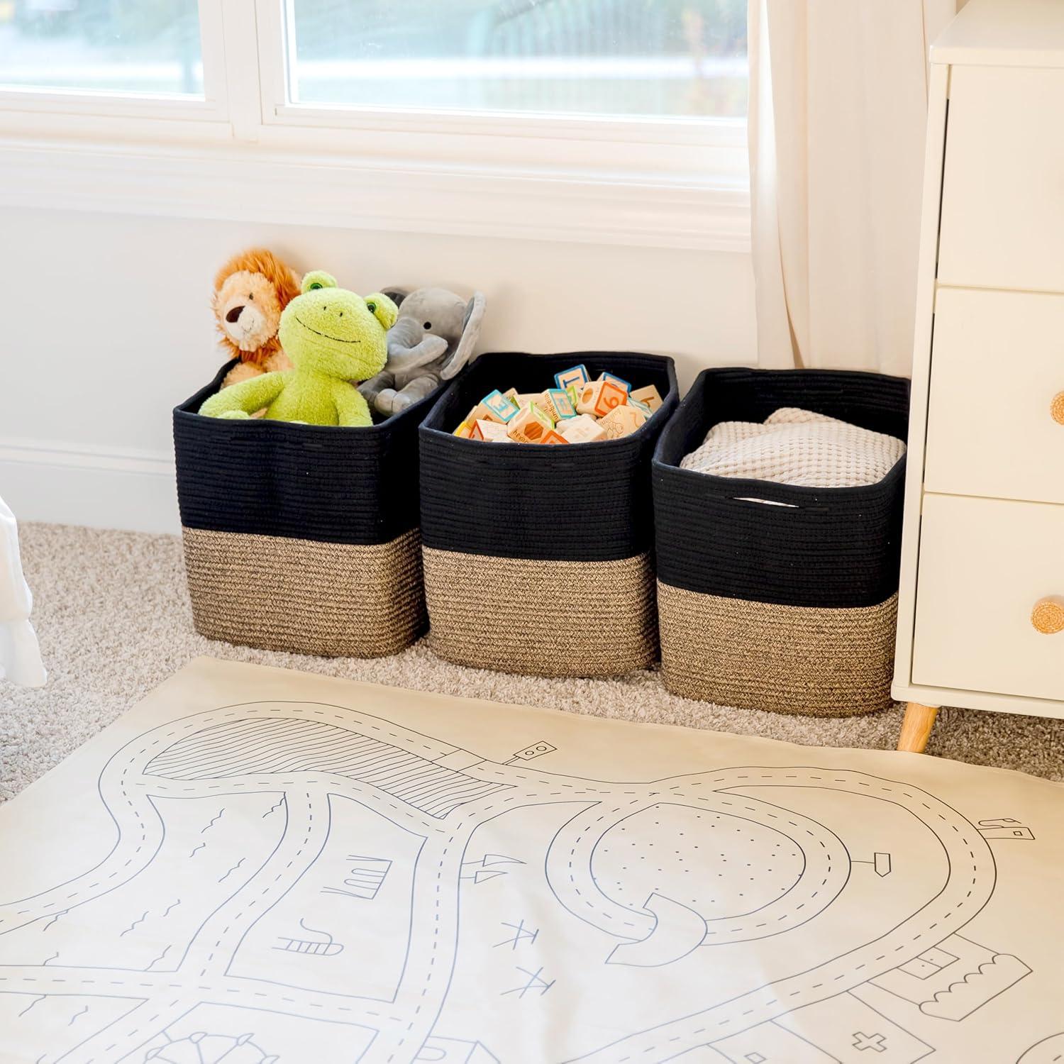 Cestas de Almacenamiento Kallax NaturalCozy 38x33 cm, 3 Piezas