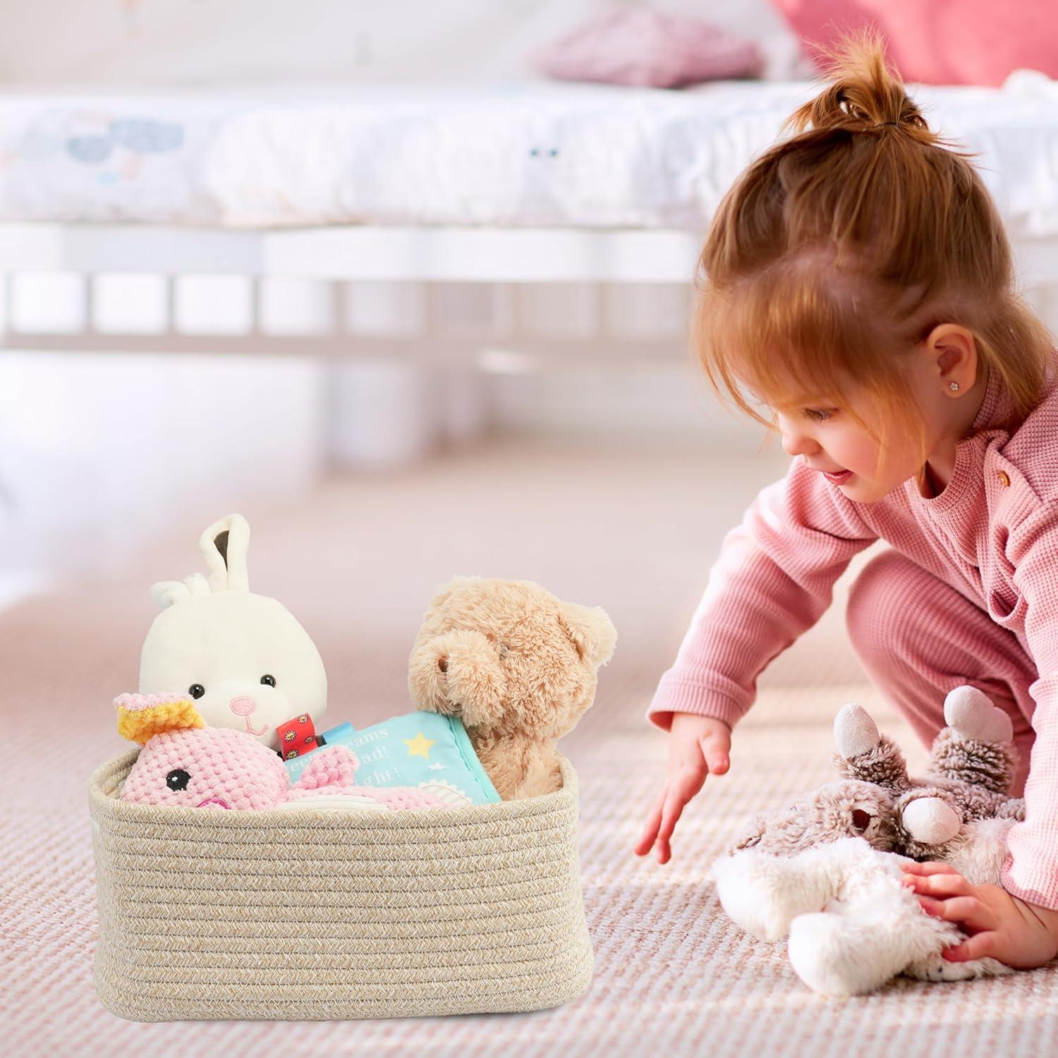 Cestas de Almacenamiento Tejidas XUANGUO 30x20x12 cm - 3 Piezas