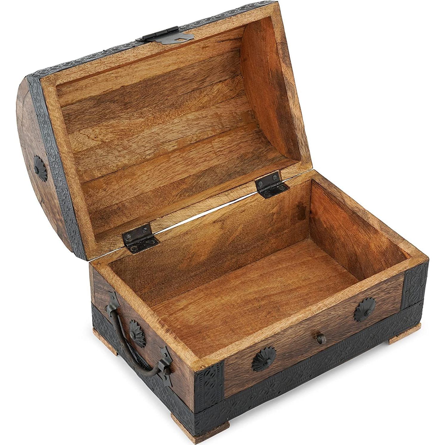 Caja de Joyería de Madera Ajuny – Organizador Vintage 22.86x15.24 cm