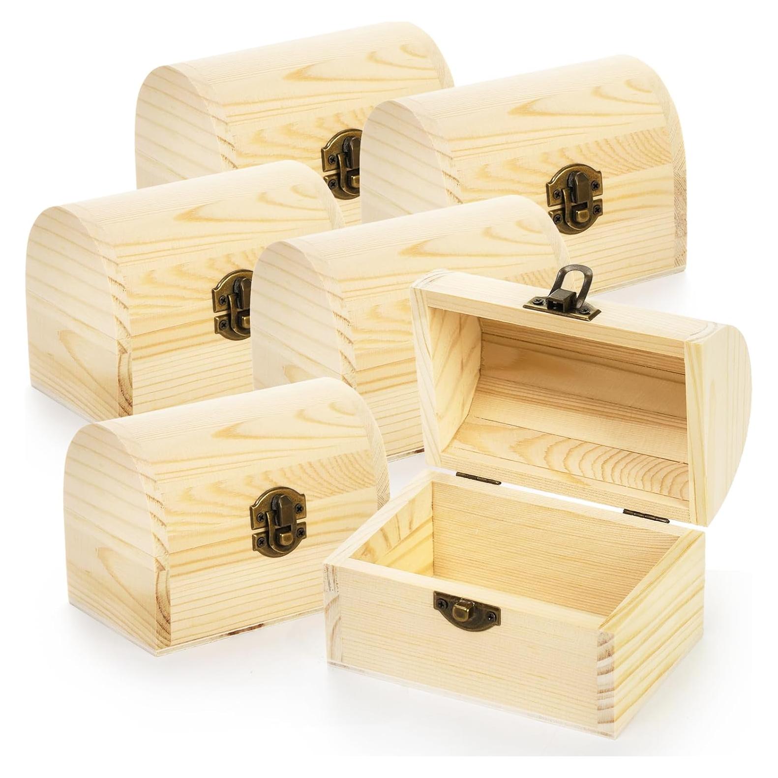 Cajas de Madera Tosnail 6 Piezas 11.9x7.6x8.9 cm para Manualidades