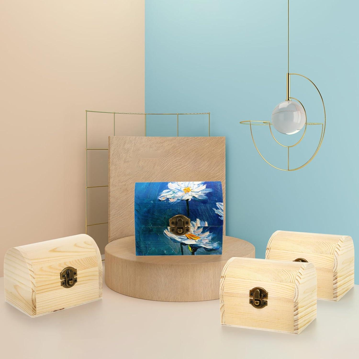 Cajas de Madera Tosnail 6 Piezas 11.9x7.6x8.9 cm para Manualidades