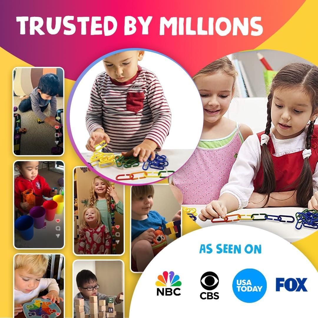 Enlaces Matemáticos Skoolzy 120 Piezas para Niños 3-8 Años