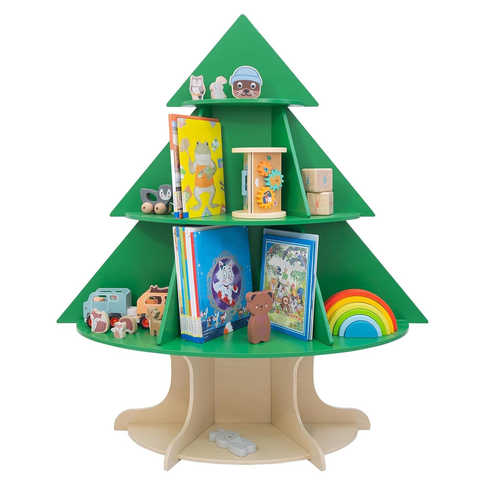 Estantería Infantil WOOD CITY en Forma de Árbol, 4 Niveles