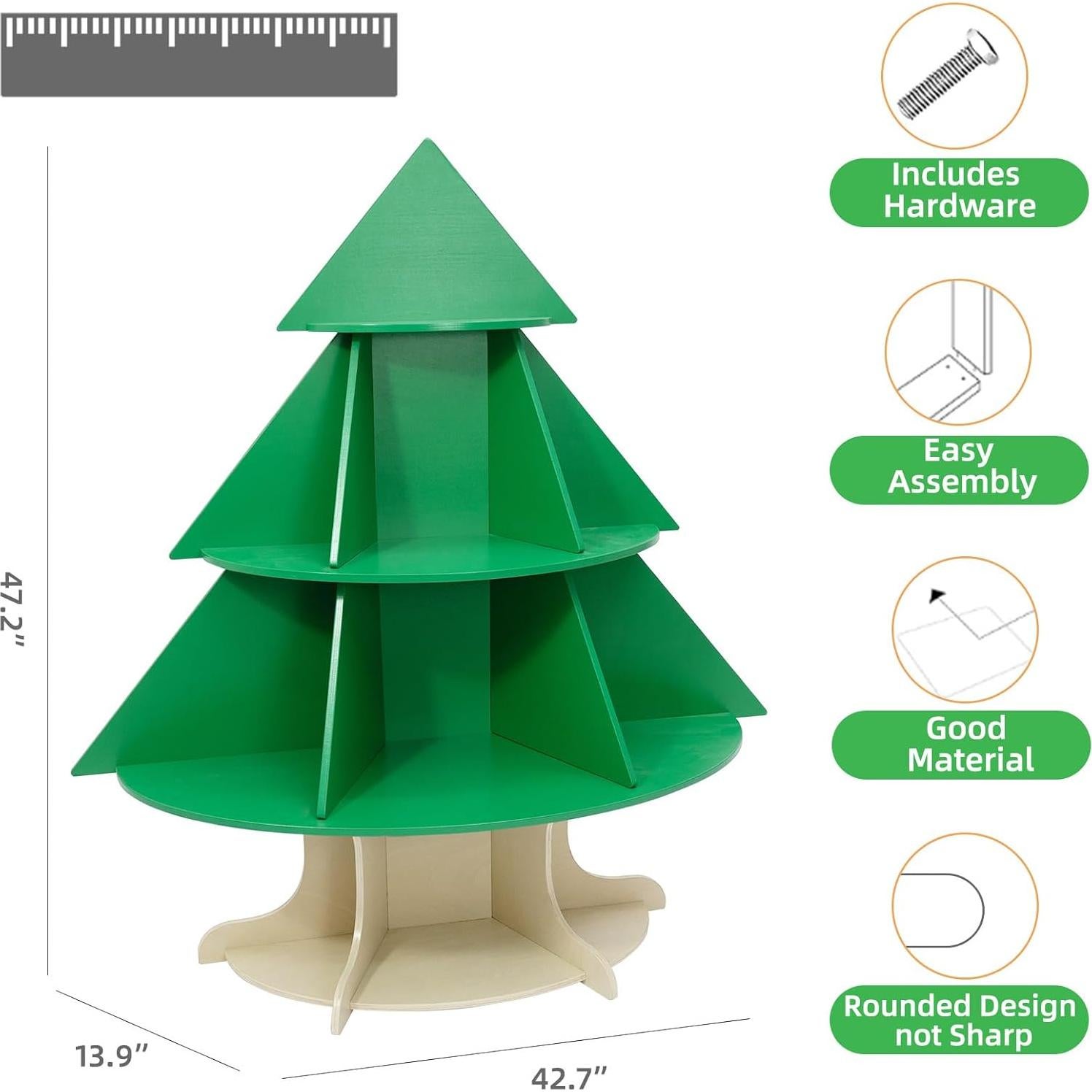 Estantería Infantil WOOD CITY en Forma de Árbol, 4 Niveles
