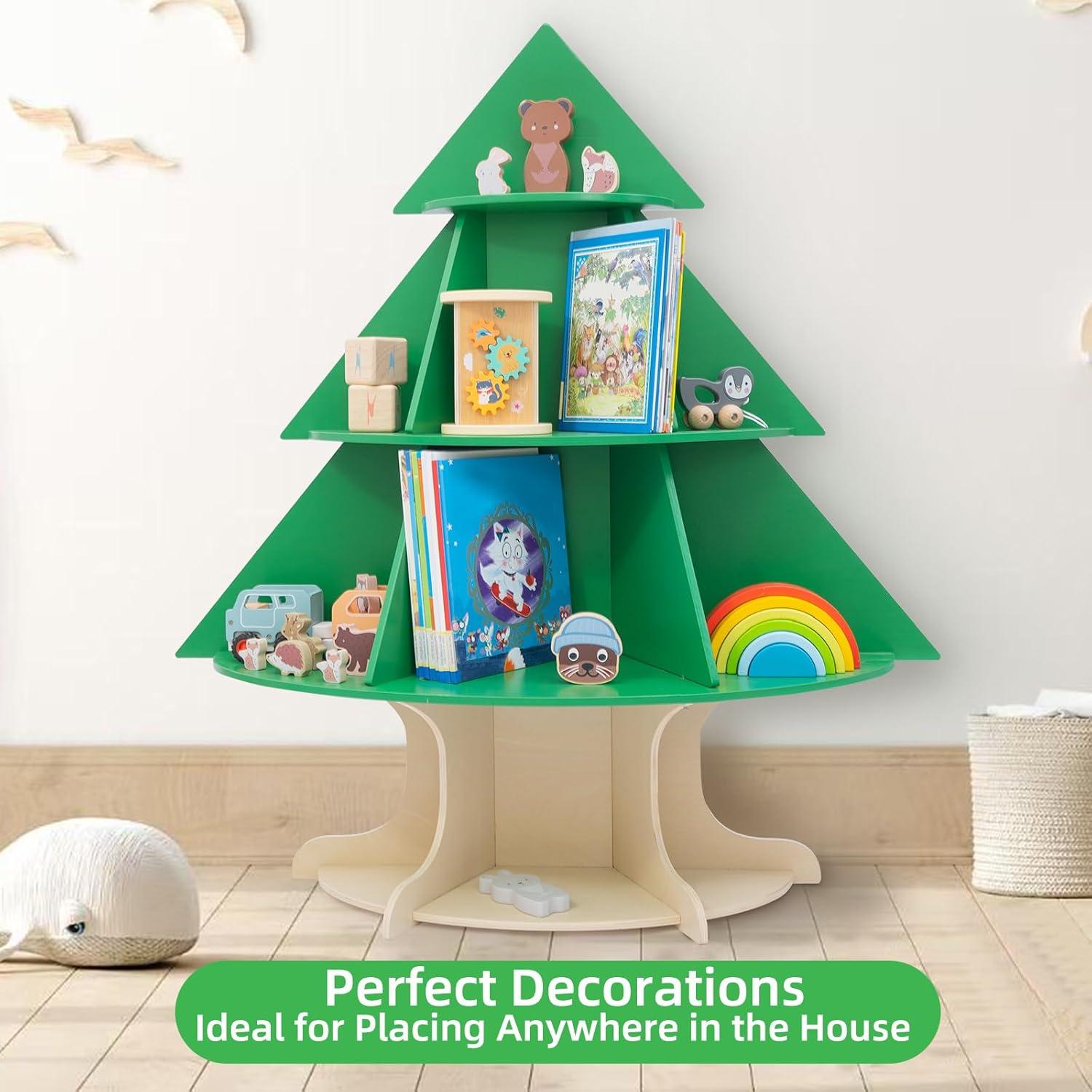 Estantería Infantil WOOD CITY en Forma de Árbol, 4 Niveles