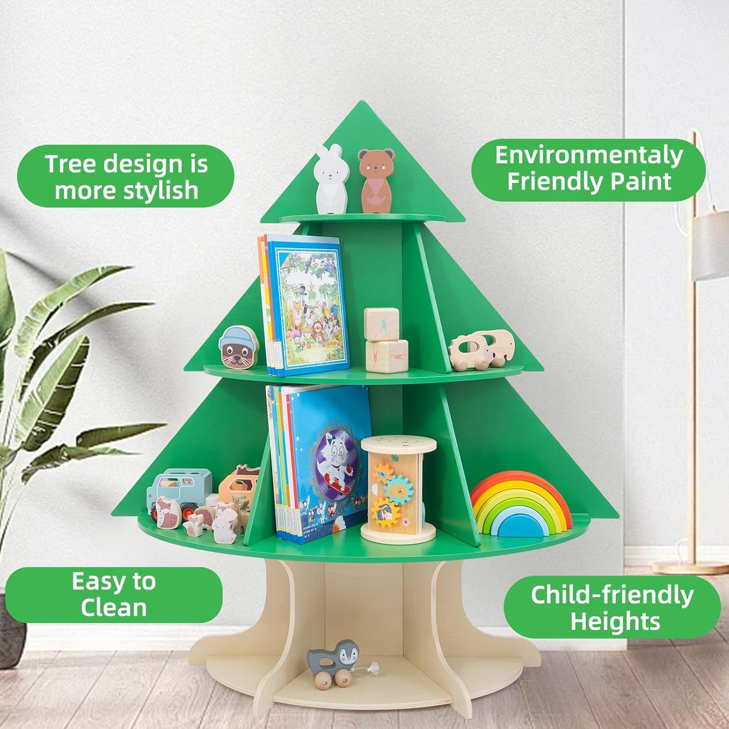 Estantería Infantil WOOD CITY en Forma de Árbol, 4 Niveles