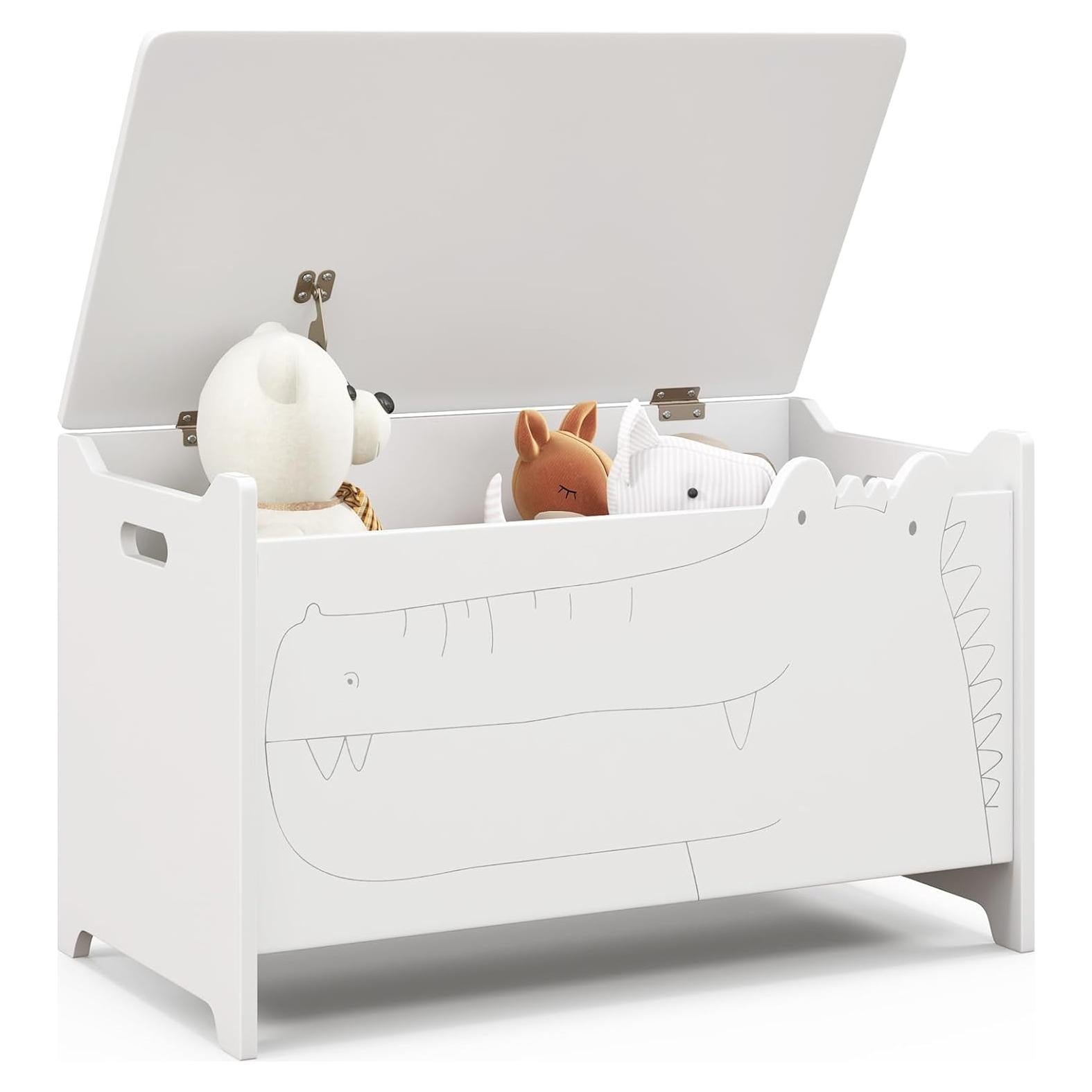 Caja de Juguetes de Madera Costzon 60x33x37.5 cm Blanca